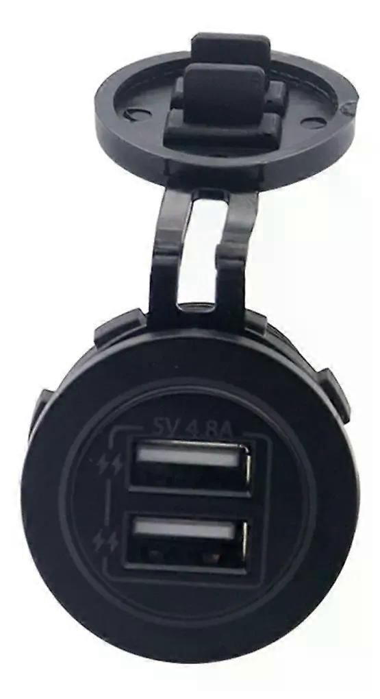 Toma De Corriente Usb Dual Para Coche Luz Azul