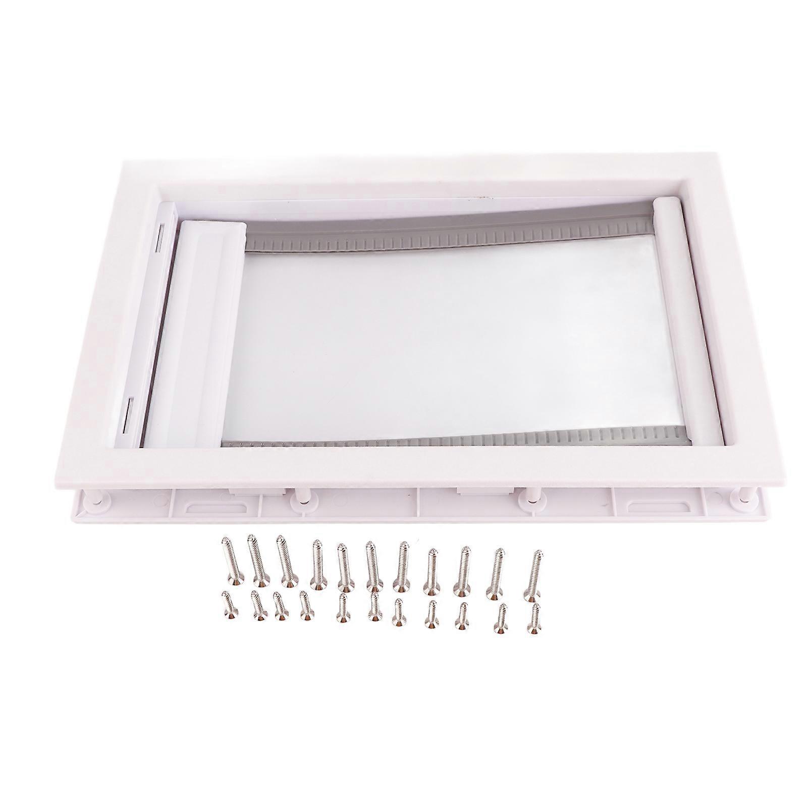 Plastic PVC Pet Door Magnet Automatic Closing Door Bothway Security Accessory for Cat DogWhite M