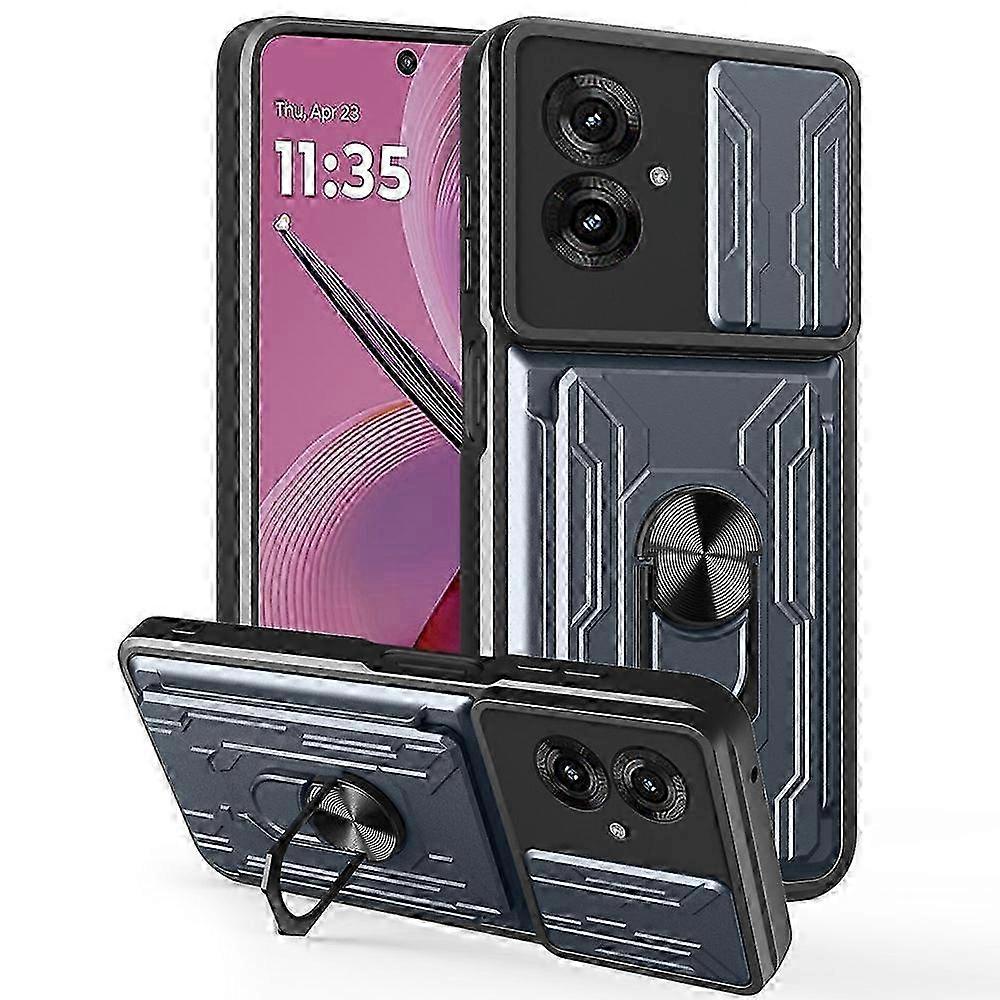 For Compatible Device Case PC+TPU Kickstand Phone Back Cover with Camera Slider