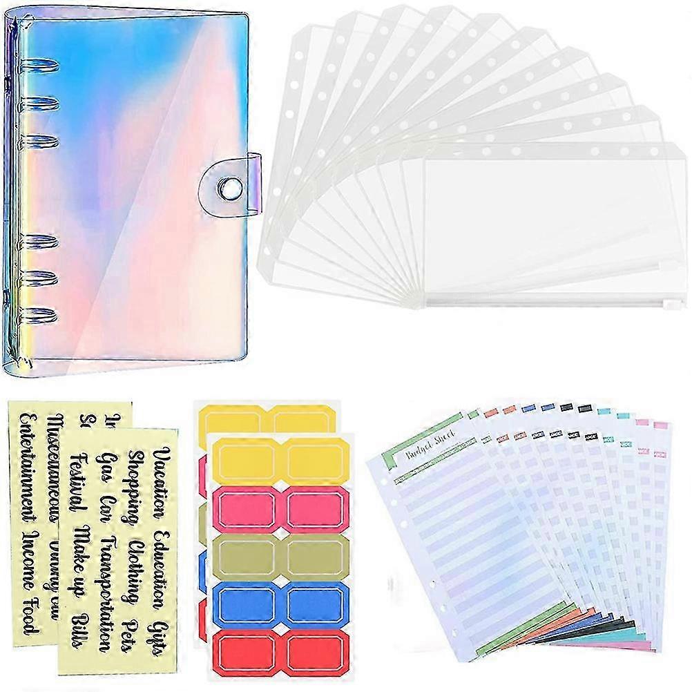 Gradient Color Budget Organiser Planner PVC Binder for Money Saving and Budgeting