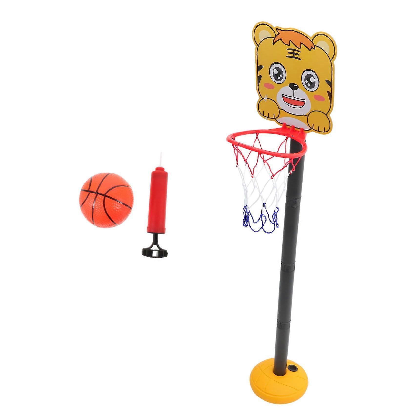 1Satz Adjustable Basketball Hoop for Boys and Cartoon Basketball Backboard for Indoor and Outdoor Use, Promotes Motor Skills and HandEye Coordination