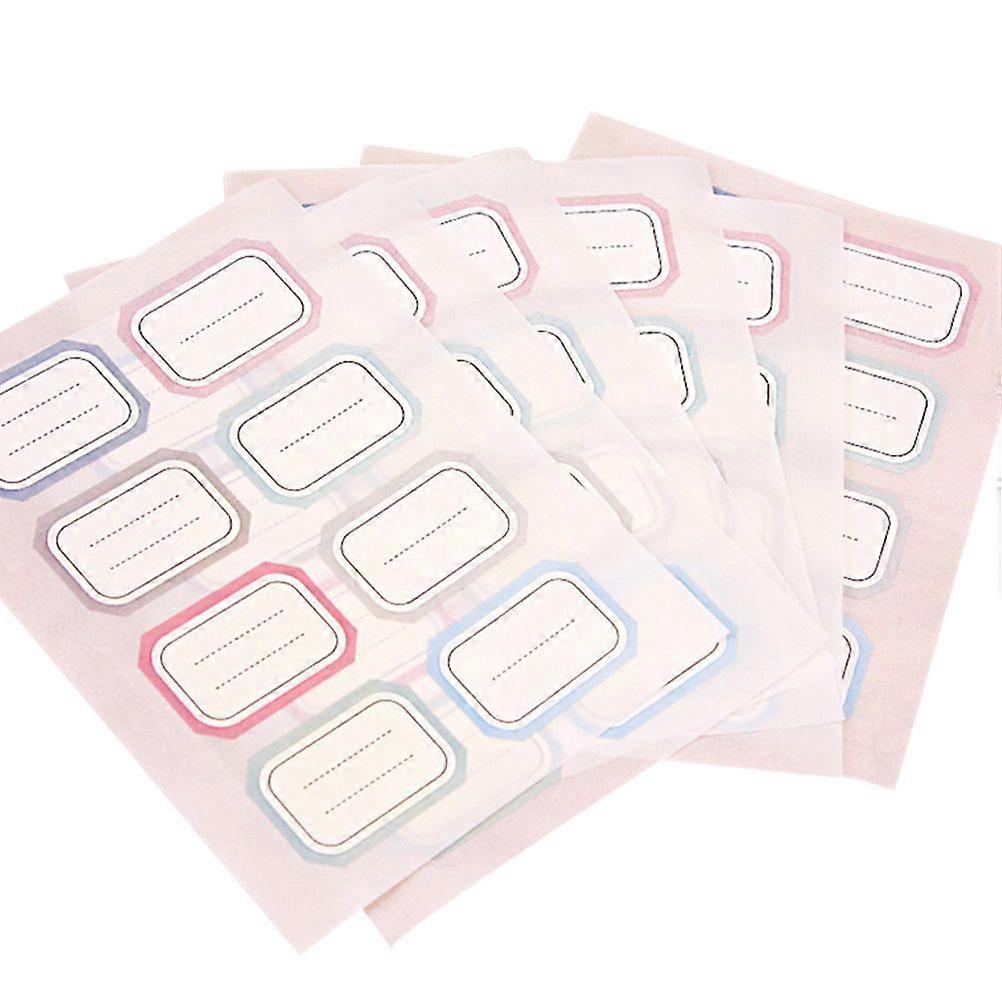 1 Pack 6 Sheets Self-Adhesive Name Tags Plain Name Labels Stickers File Folder Labels Filing Envelopes Tags Price Stickers Markers
