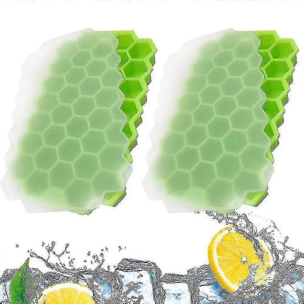 Flexible Ice Cube Trays with Lid for Chilled Drinks, Whiskey & Cocktails High Quality