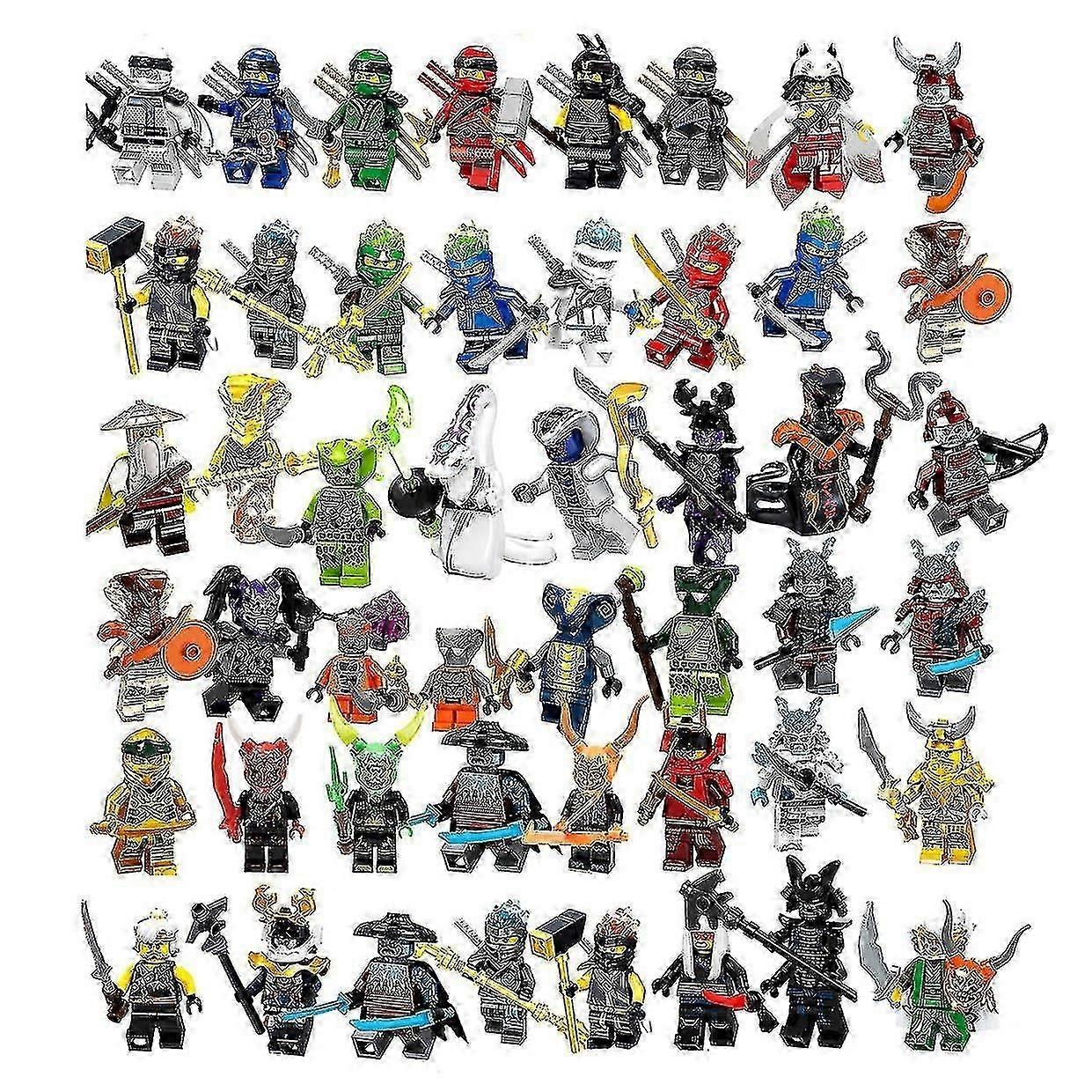 48 κομμάτι σύνολο Ninjago μινιατούρες που τίθενται φιγούρες δράσης παιδικά παιχνίδια πάρτι γενεθλίων δώρα για ενήλικες και παιδιά αγόρια και κορίτσια
