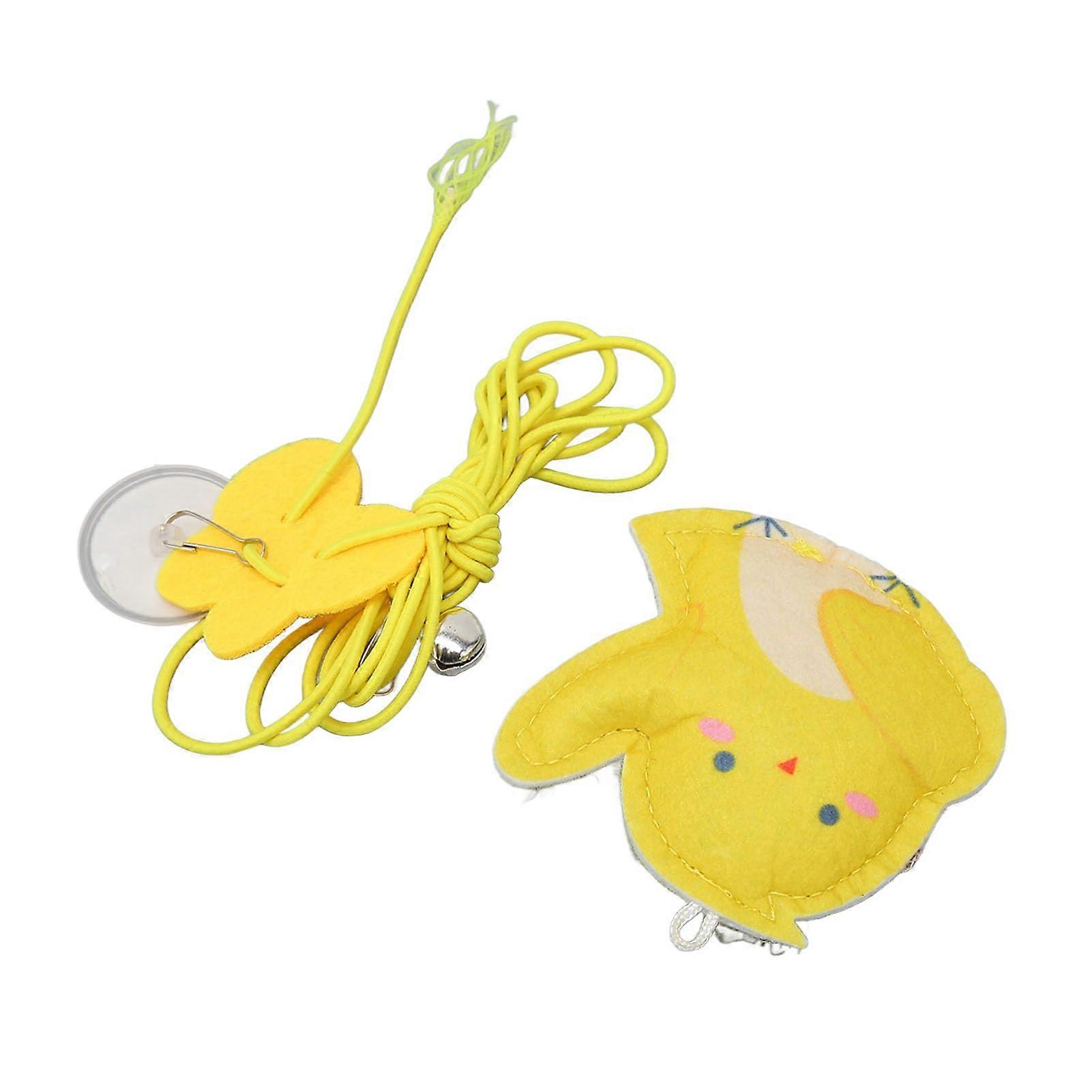 Funny Cat Toy - Adjustable Felt Chicken Shape Teaser, Interactive Hanging Door Toy, Retractable Self-Game Cat Teaser for Home