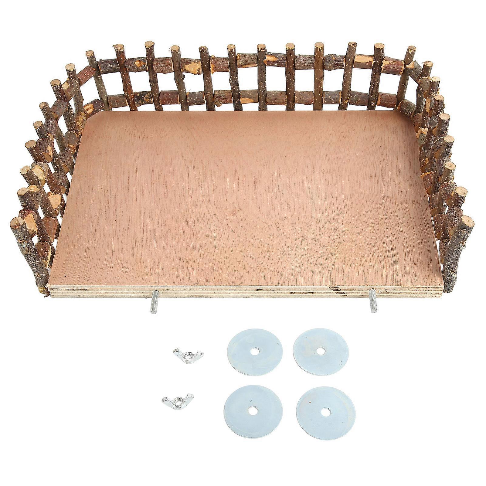 Hamster Climb Platform Multipurpose Natural Hamster Playing Platform for Hamsters Chinchillas Rabbits Dutch Pigs 31.5x20x8cm / 12.4x7.9x3.1in
