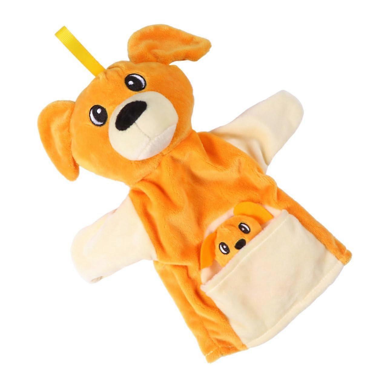 Plush Finger Puppet Glove for Kids - Interactive Learning Toy for Boys and Girls, Yellow Color, Enhances Sensory and Cognitive Skills