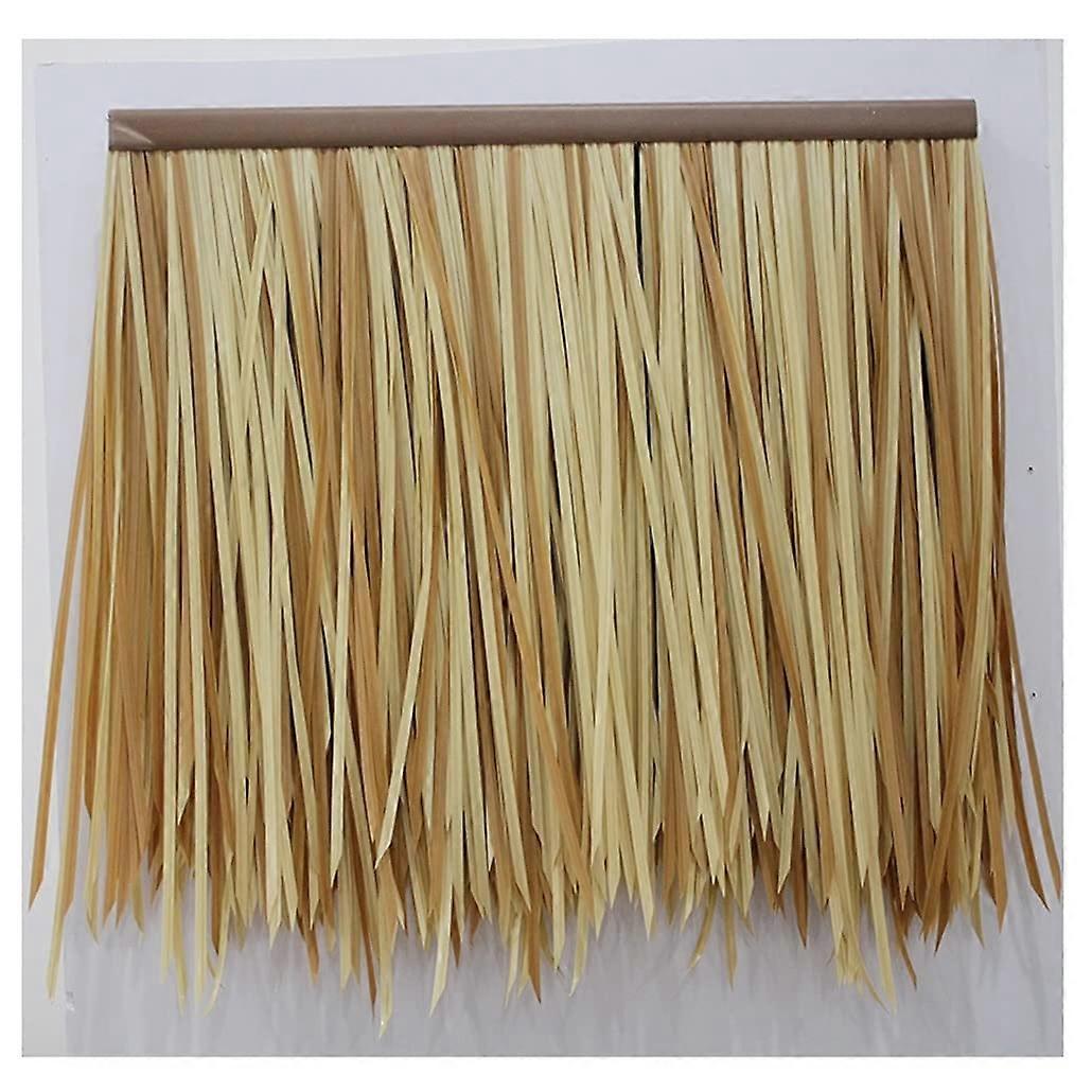 Artificial Thatch Roof 0.5x0.5m Yellow PE Straw Simulation for Pavilion - 20pcs Fake Grass Thatched Roof Material