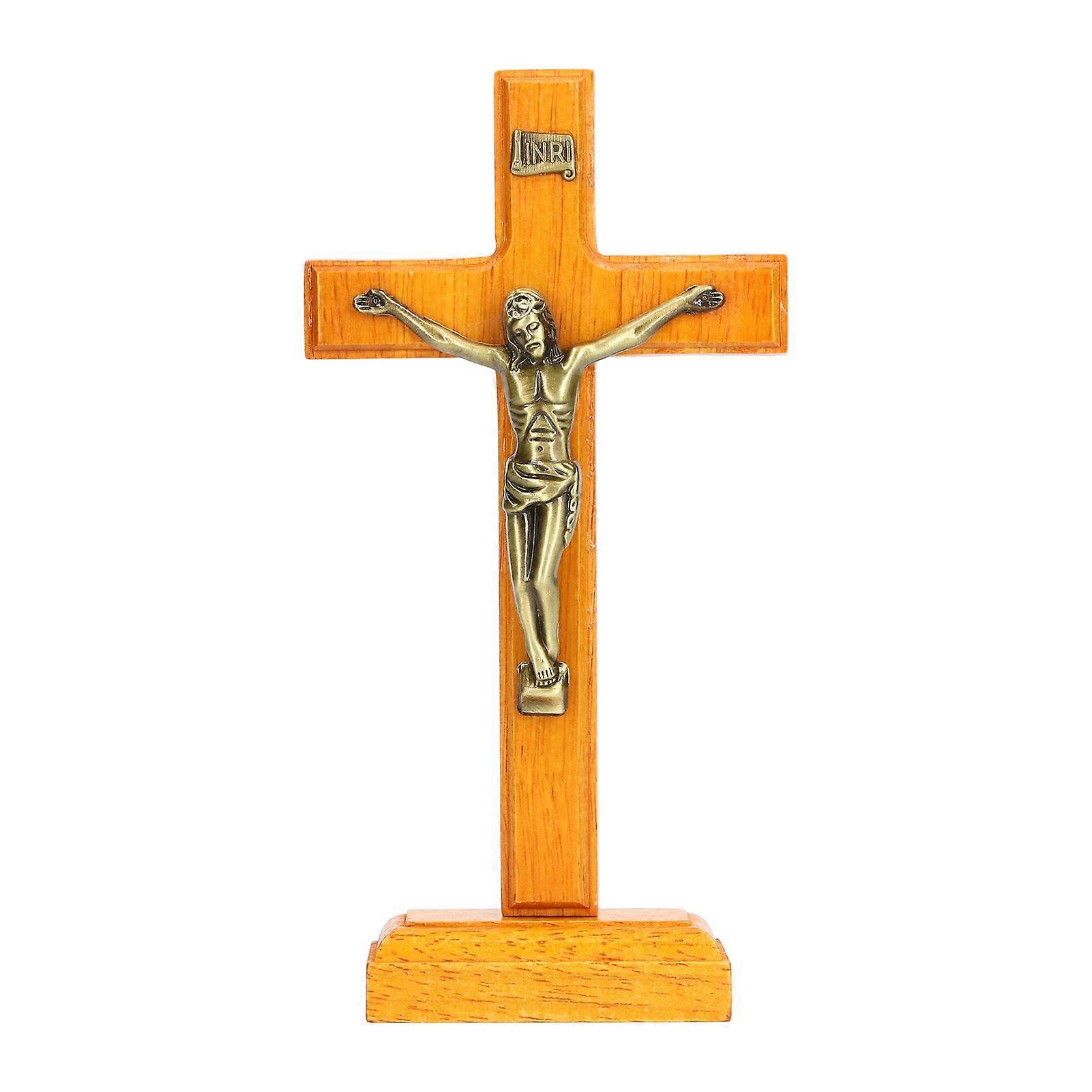 2025 Ultimo Modello Crocifisso In Legno Fatto A Mano In Piedi Gesù Cattolico Crocifisso