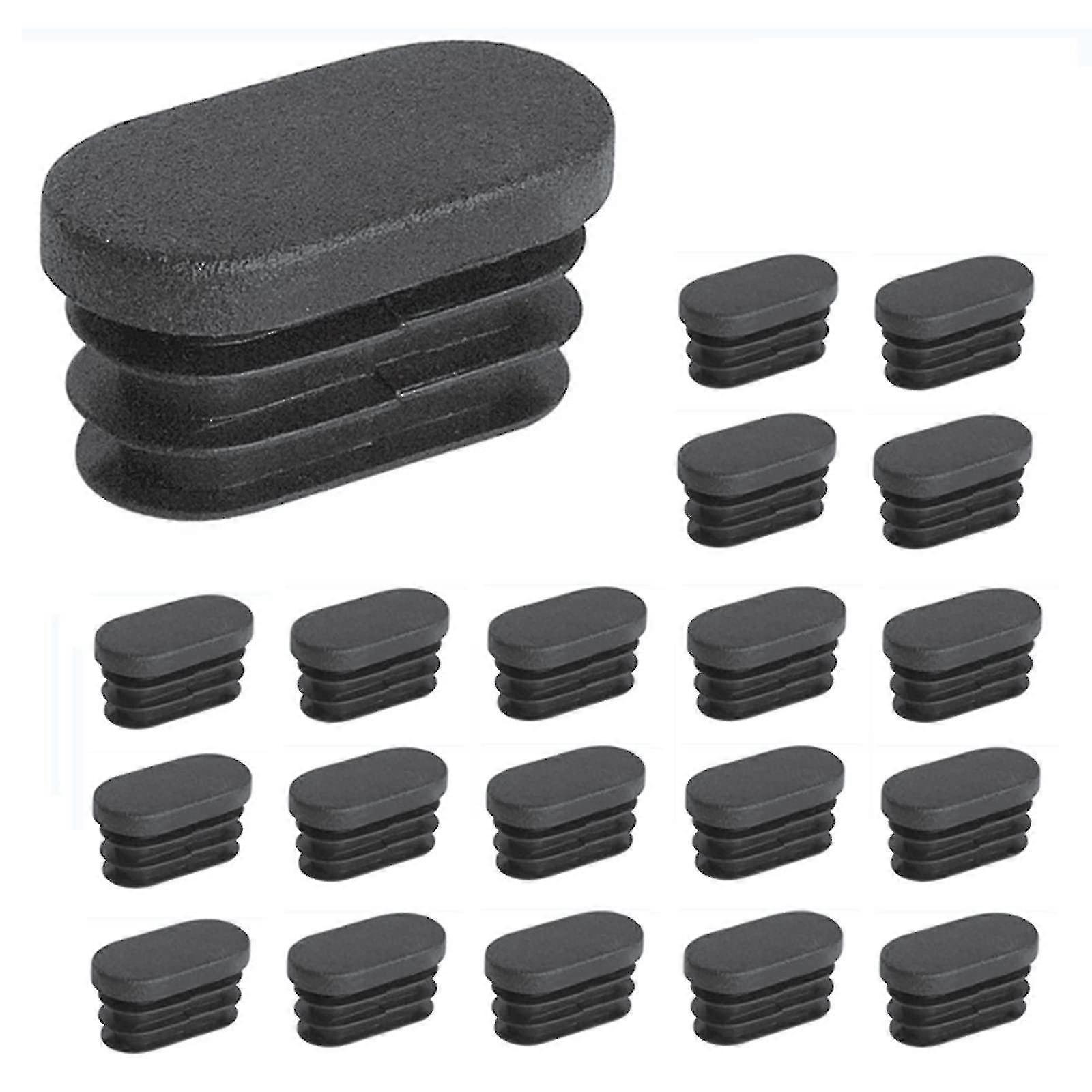 100 pieces 15x30mm plastic end caps, for furniture foot tubes Oval end caps, for plastic chair leg stoppers
