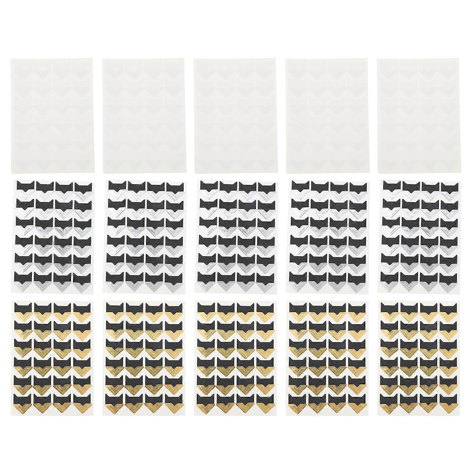 Self Adhesive Photo Corners for Scrapbooks & Memory Albums – Durable Mounting Stickers in Gold, Silver, and White for Crafting, Journals, and Picture