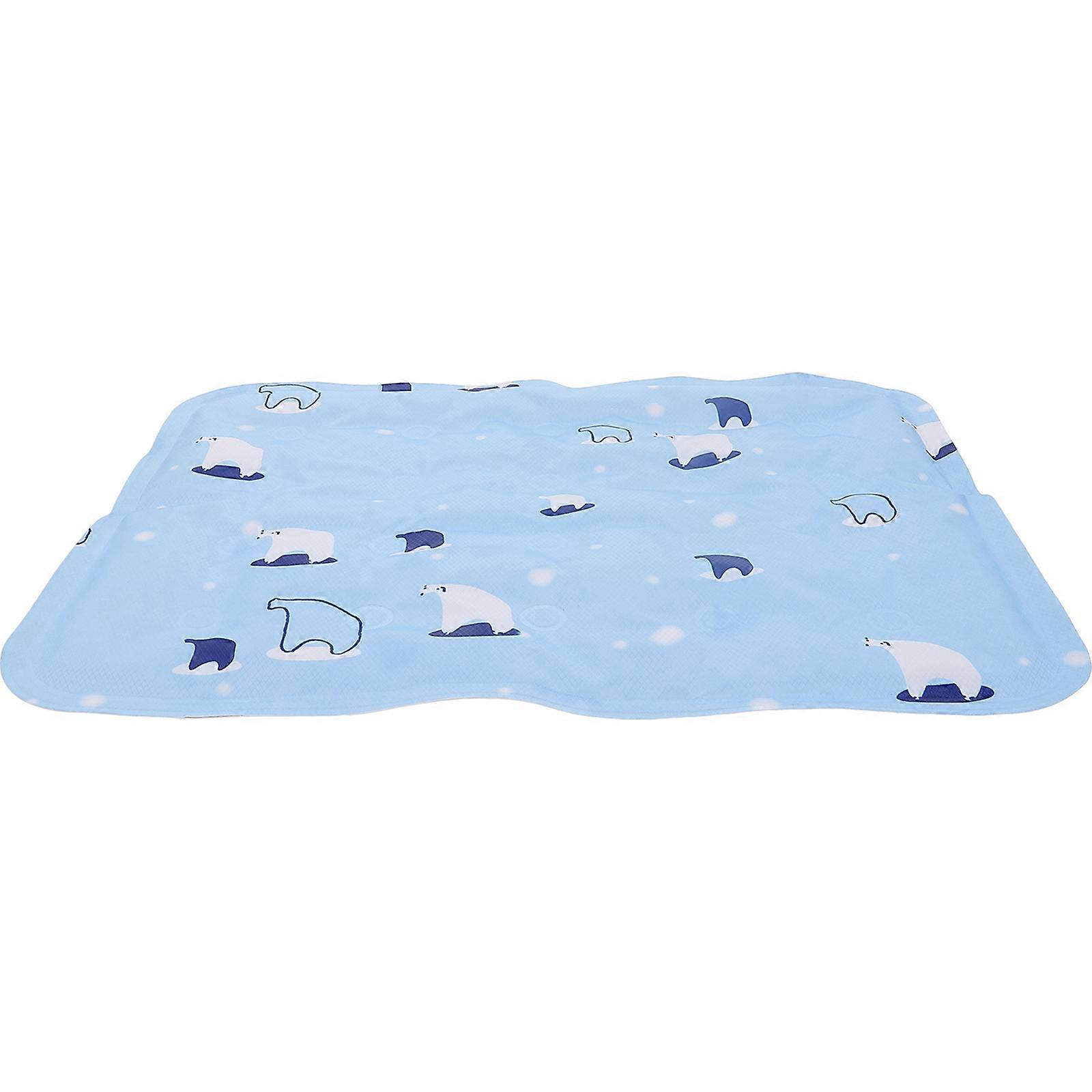 Cooling Pet Mat Summer Cooling Pad For Indoor Outdoor Pet Rest Areas Rectangular Sky-Blue 40x30cm Temperature Regulation 1Set