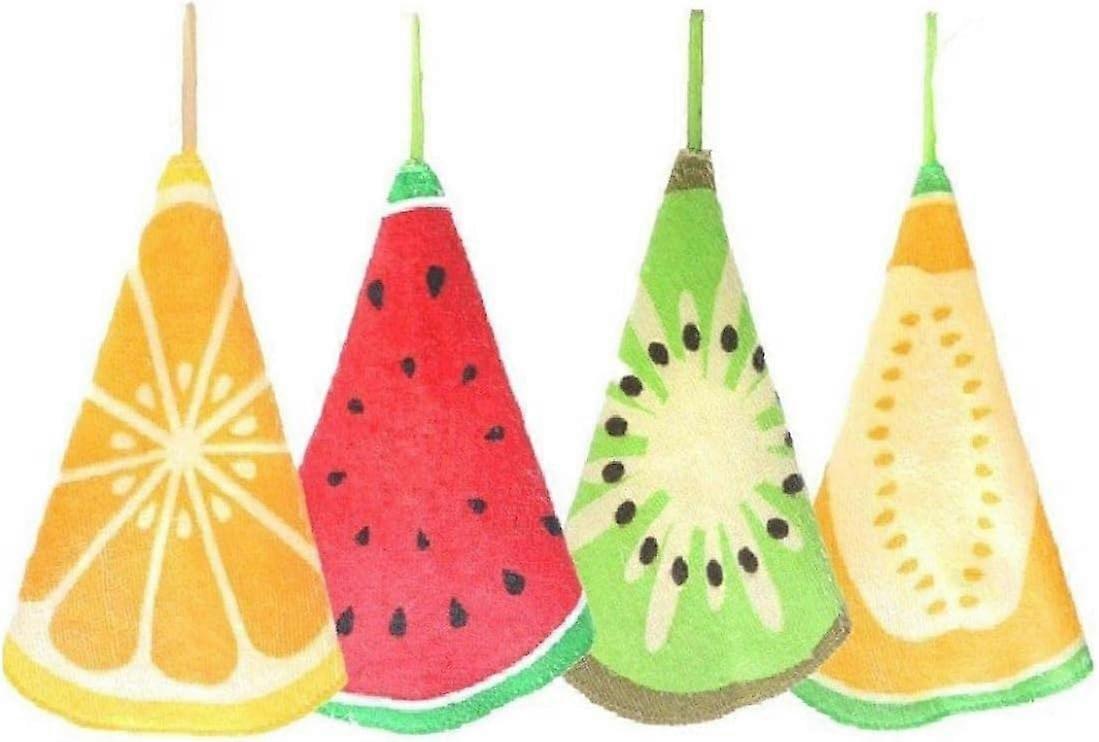 Bathroom Hand Towels, 4 Pcs Kitchen Hand Towels with Hanging Loop