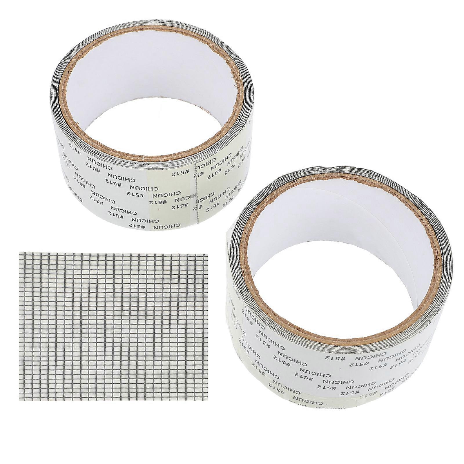 Adhesive Screen Repair Stickers Durable Screen Patches Grey 200x5cm Fly Blocking 2Pack