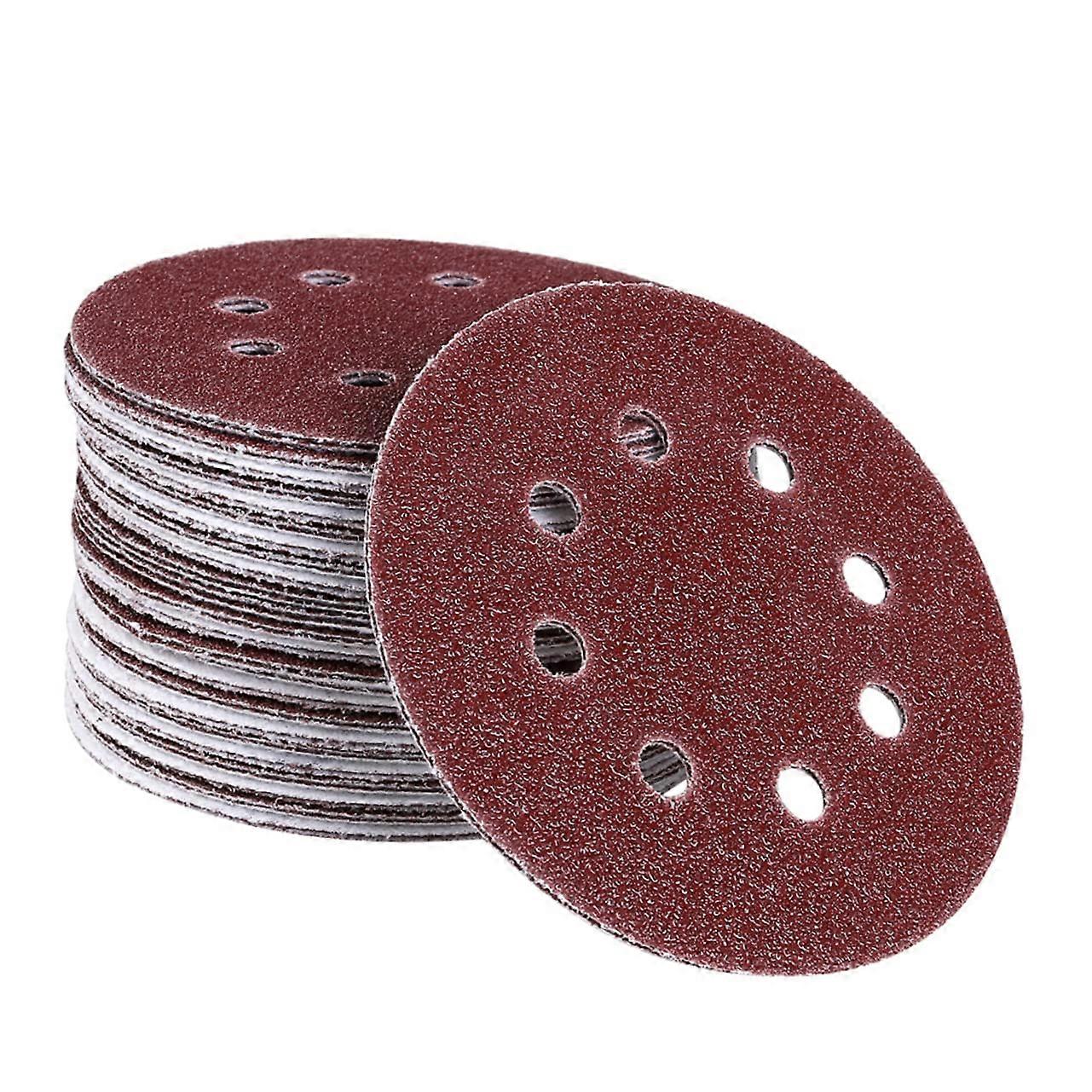 Sanding Discs With Holes - 50 Pieces, For Random Orbital Sander, Assorted Grits, Moisture Resistant and Heat Resistant