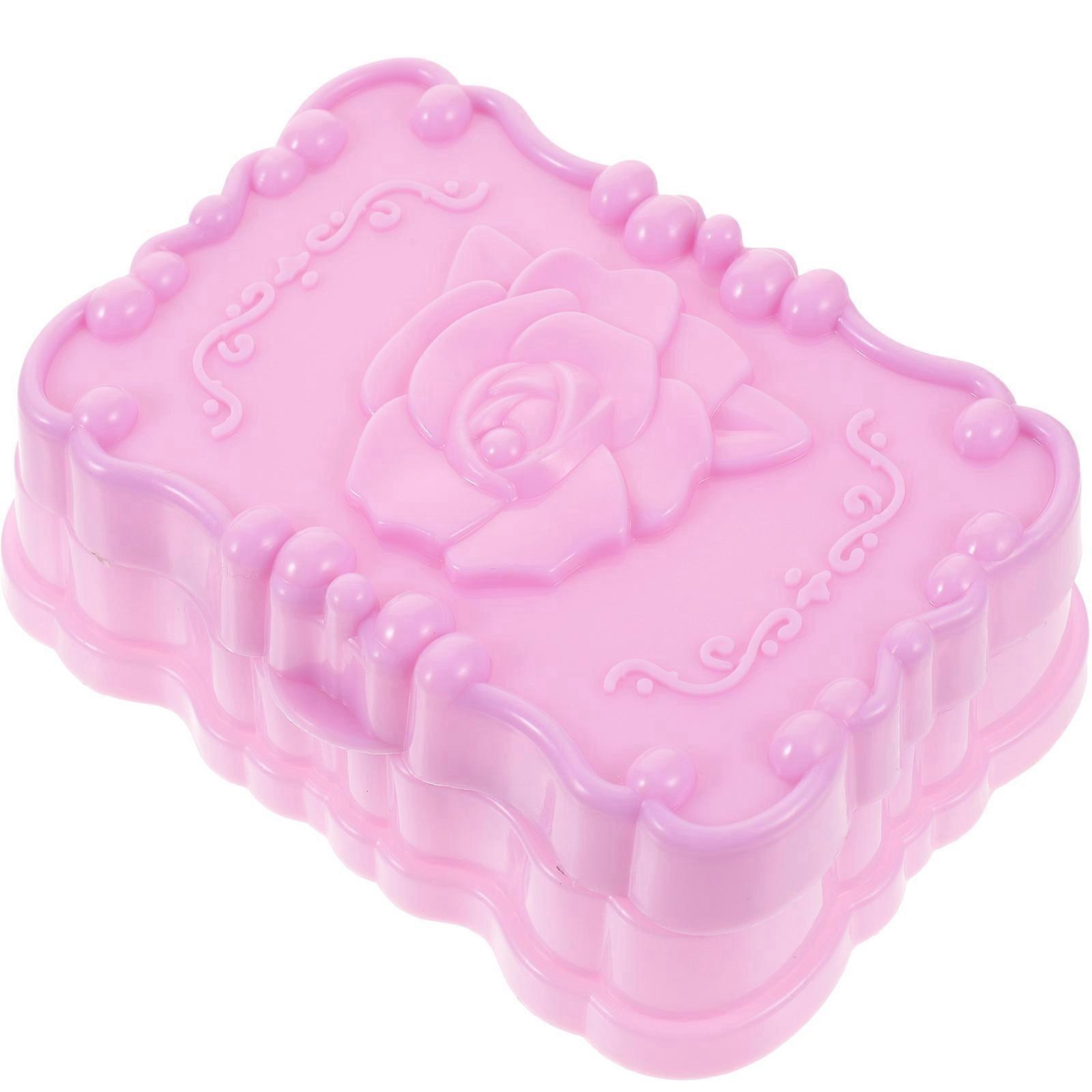 1pc Soap Box Dish Holder Dispenser with Cover Double Layer Draining for Bathroom