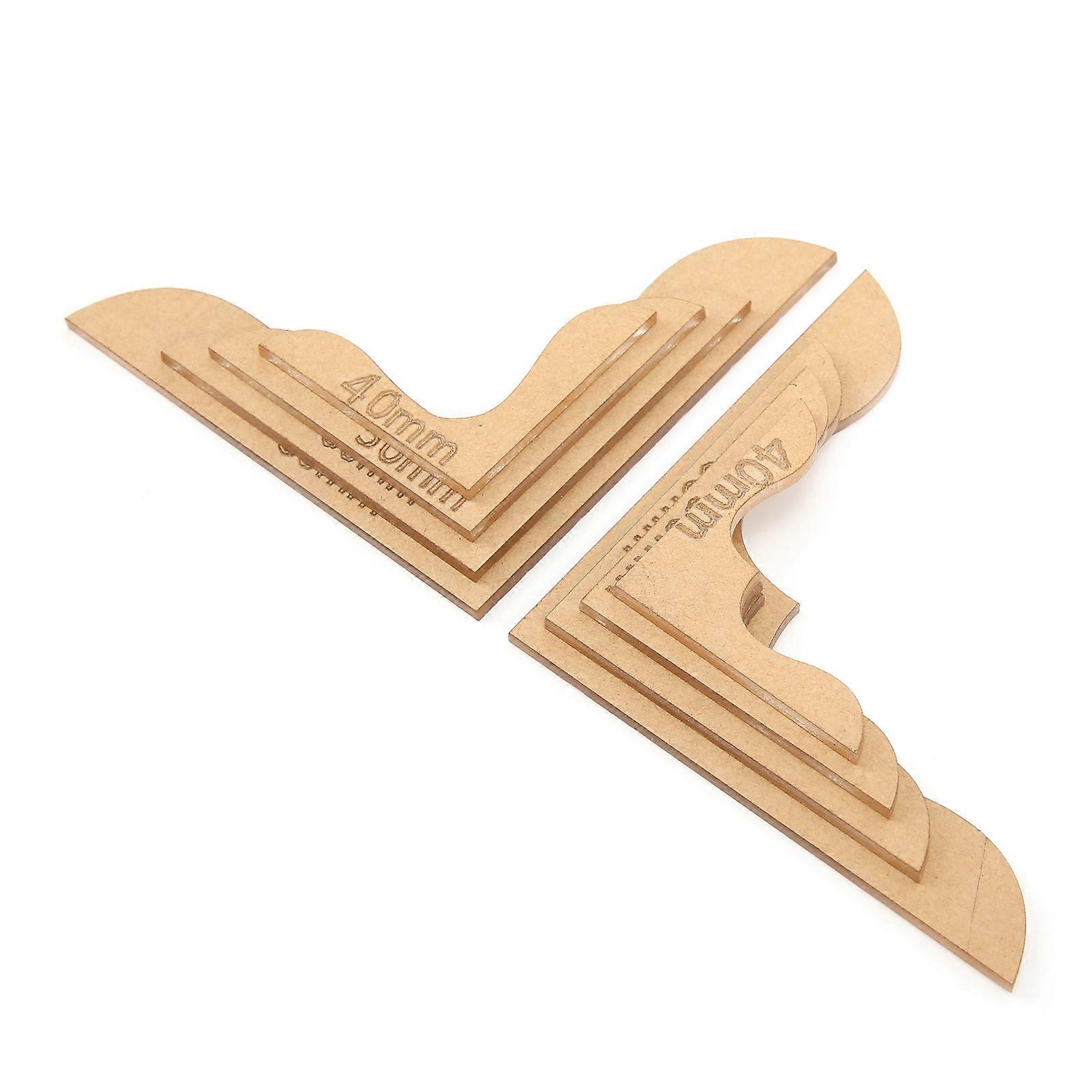 8pcs Flowers Templates DIY Transparent Acrylic Corner Flower Pattern Stencil Cutting Tools with Layer for Handicraft