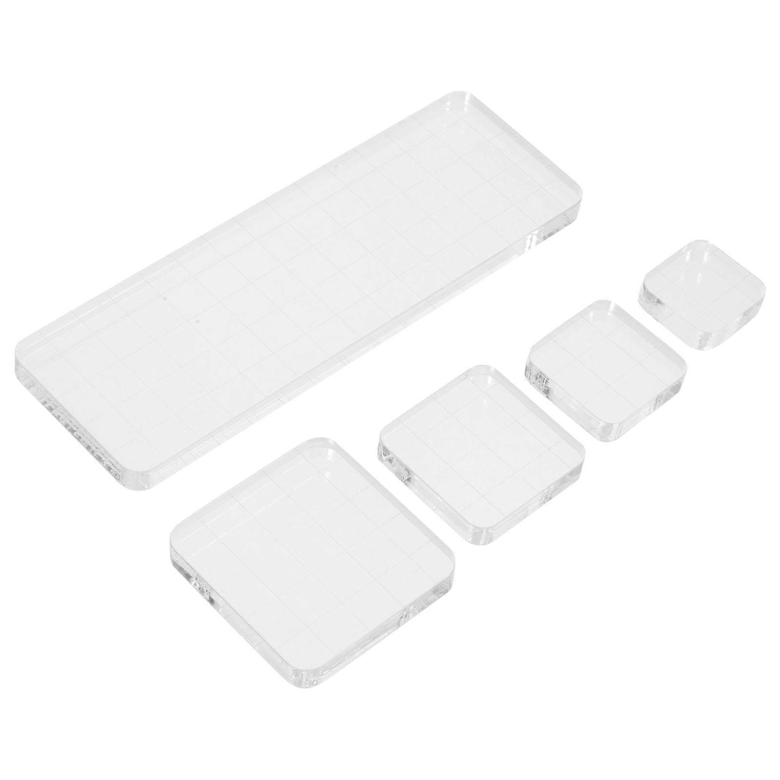 5Pcs Stamping Blocks Stamp Making Boards Decorative DIY Tools for Scrapbooking
