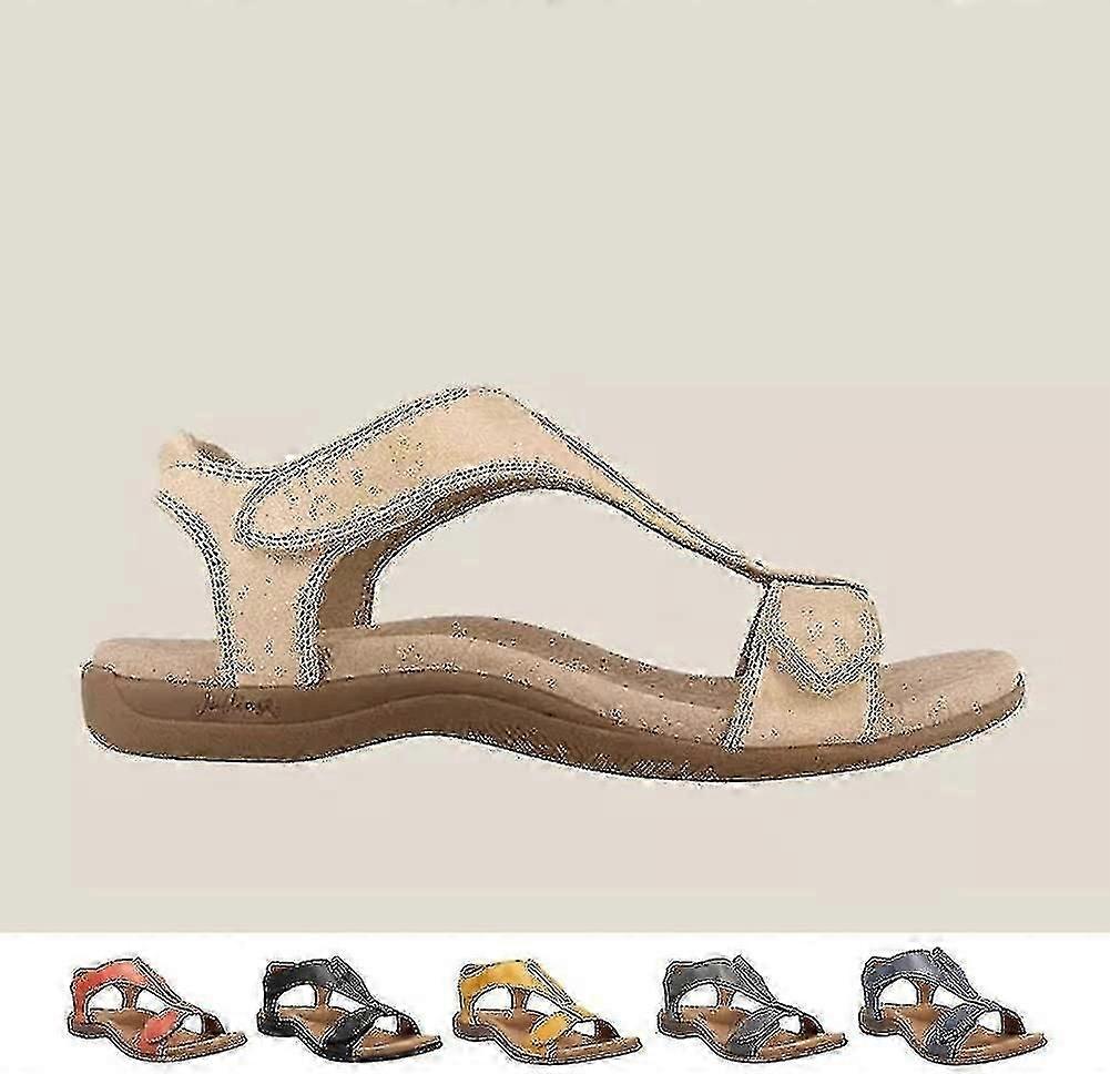Naisten mukavat ortopediset sandaalit, ortopediset sandaalit, Flat Beach Casual Sandaalit-A