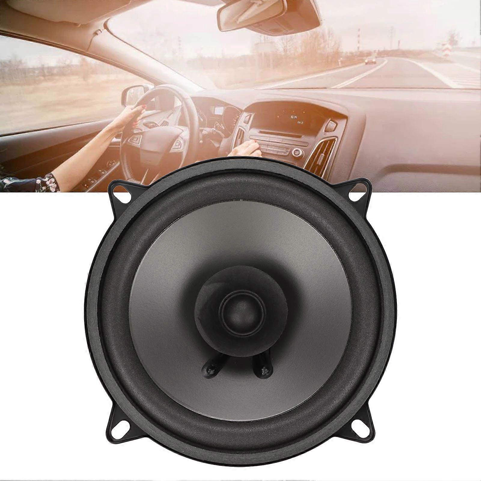 Car Speakers 400W Midrange 5in Coaxial External Magnetic 4 OHMS 93dB 60Hz to 20KHz Black Loudspeaker for Car Sound System