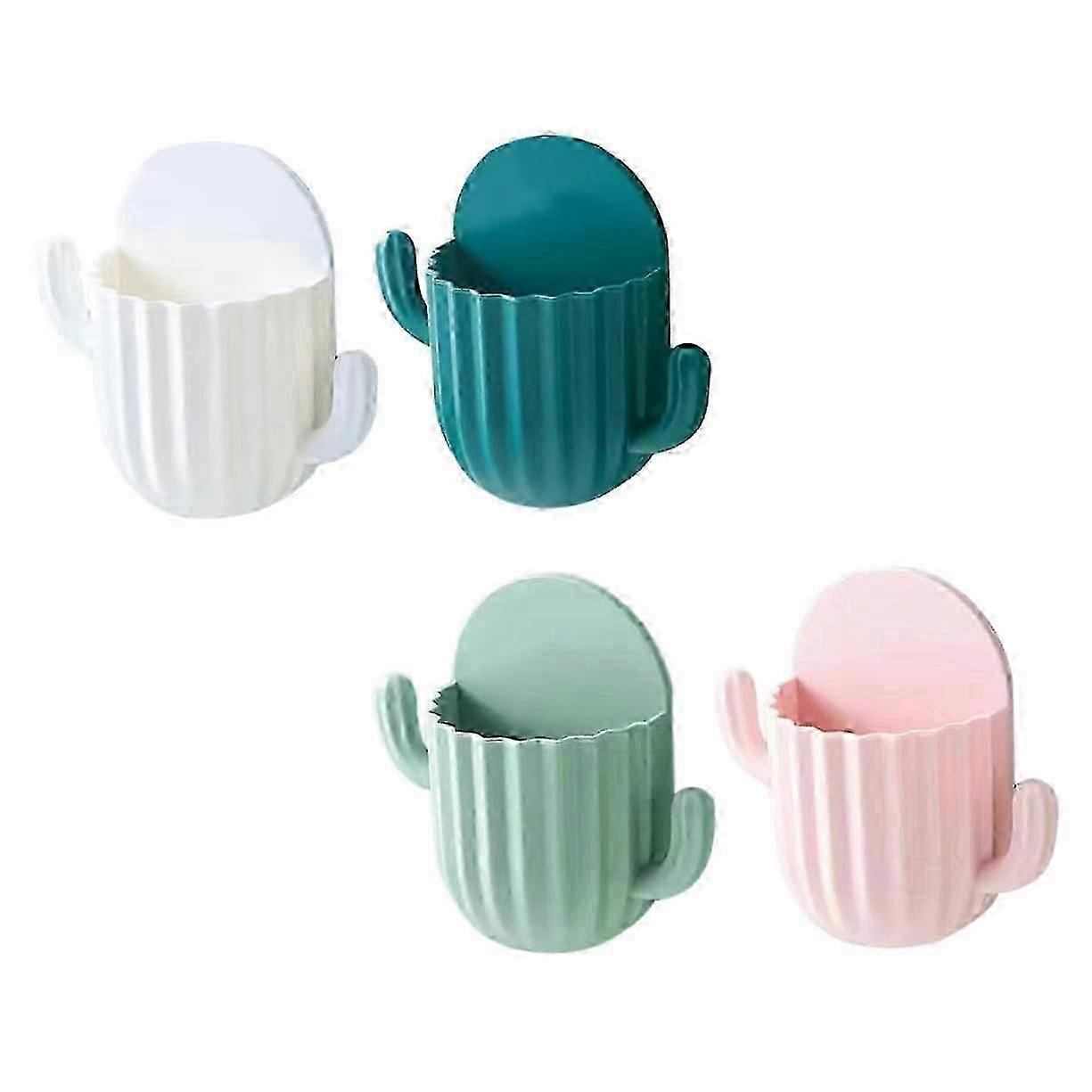 4-Pack Cactus Wall Mount, Stylish Wall Storage Solution