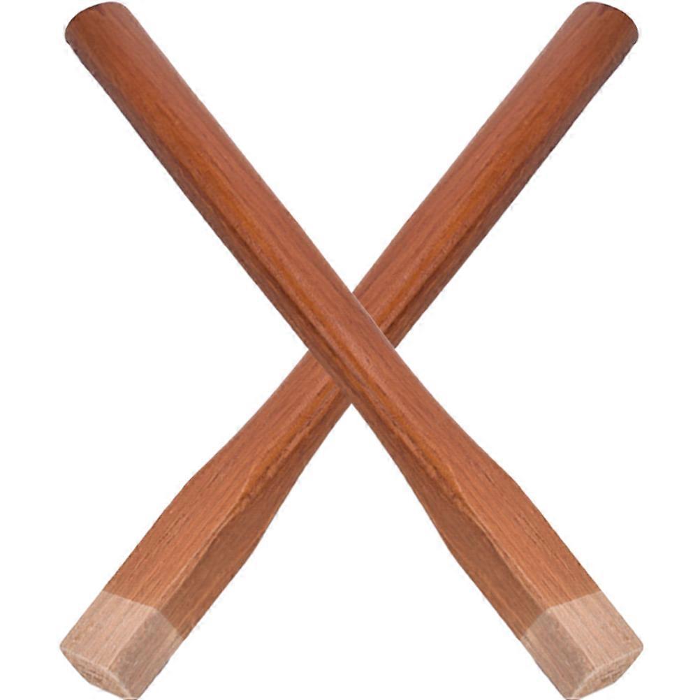 Wooden Handle Replacement for Home Use Comfortable Grip Durable Wood Chocolate Color 2Pcs 6.5 Inches