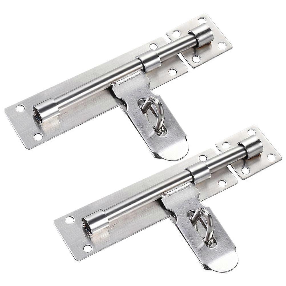 Durable Stainless Steel Door Lock Bolt for Window Use Silver Color 8Inches 2Pcs