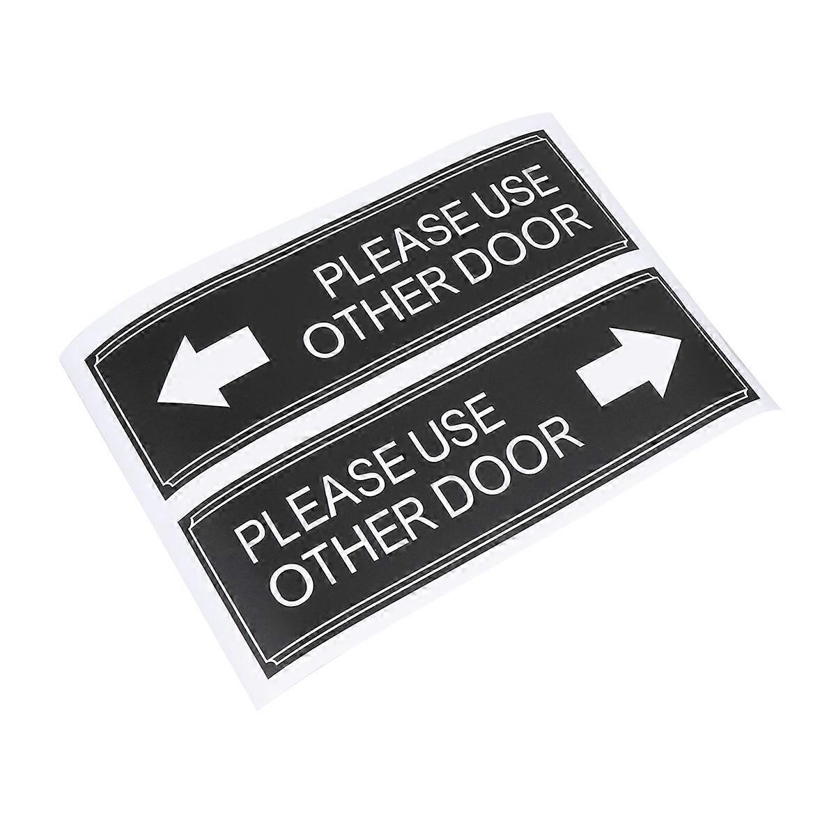 6pcs Creative Door Sign Decals for Office, Restaurant – Use on Smooth Surfaces