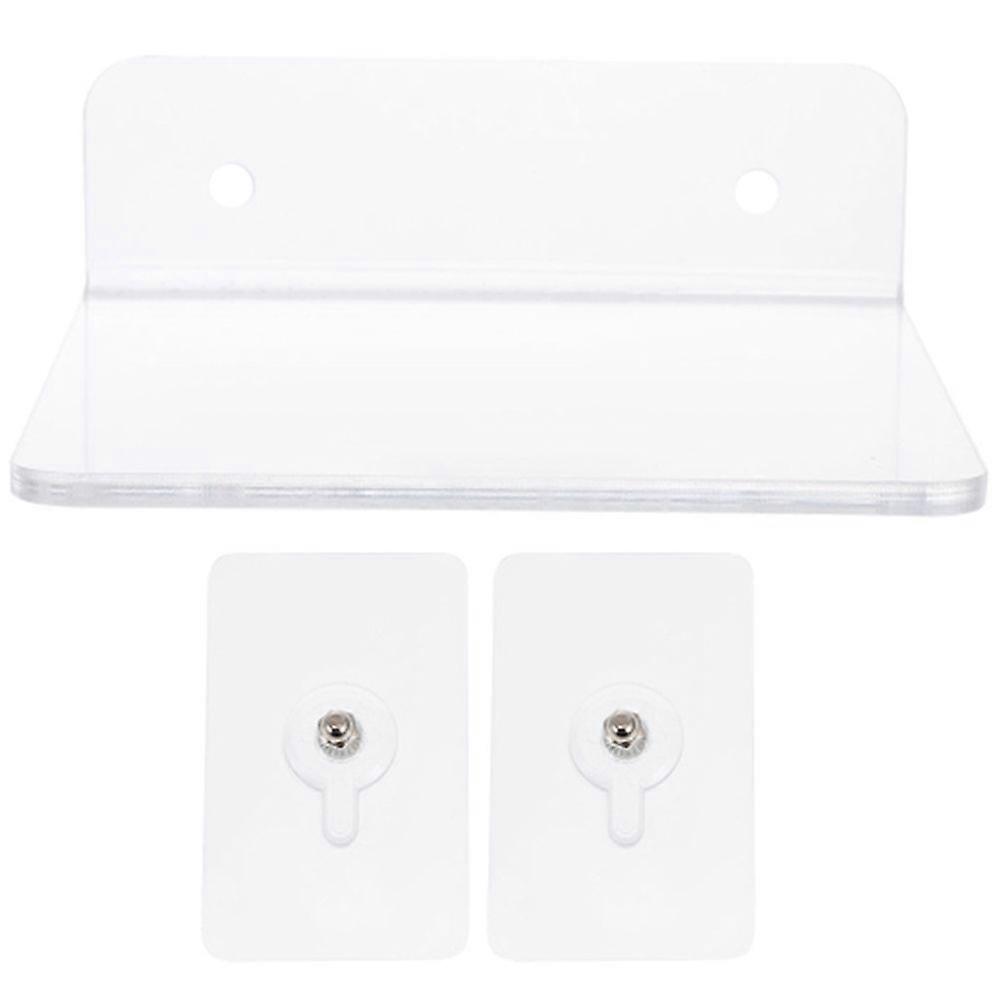 Punch-free Floating Shelf Transparent Acrylic Storage Shelf Wall-mounted Display Rack