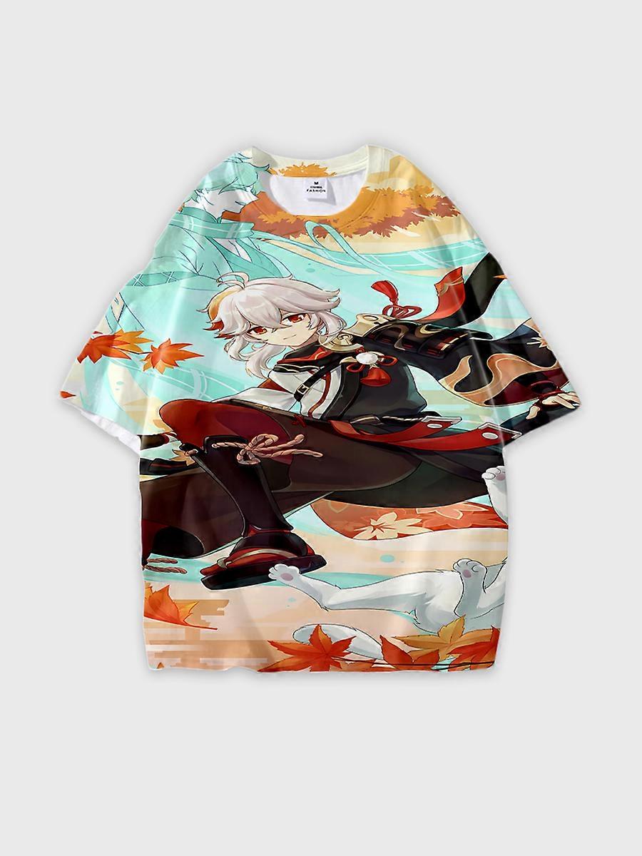 T-shirt round neck Role Pattern loose short sleeve C1182