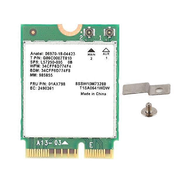 M.2 Network Card Dual Band Bluetooth 5.0 Computer Accessories 802.11ac 2.4 Gbps WiFi AX201NGW