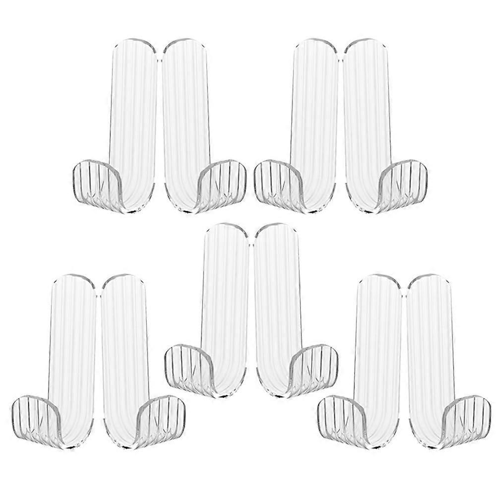 12Pcs Clear Acrylic Wall Hooks Decorative Modern Towel Hanger Key Hooks for Kitchen