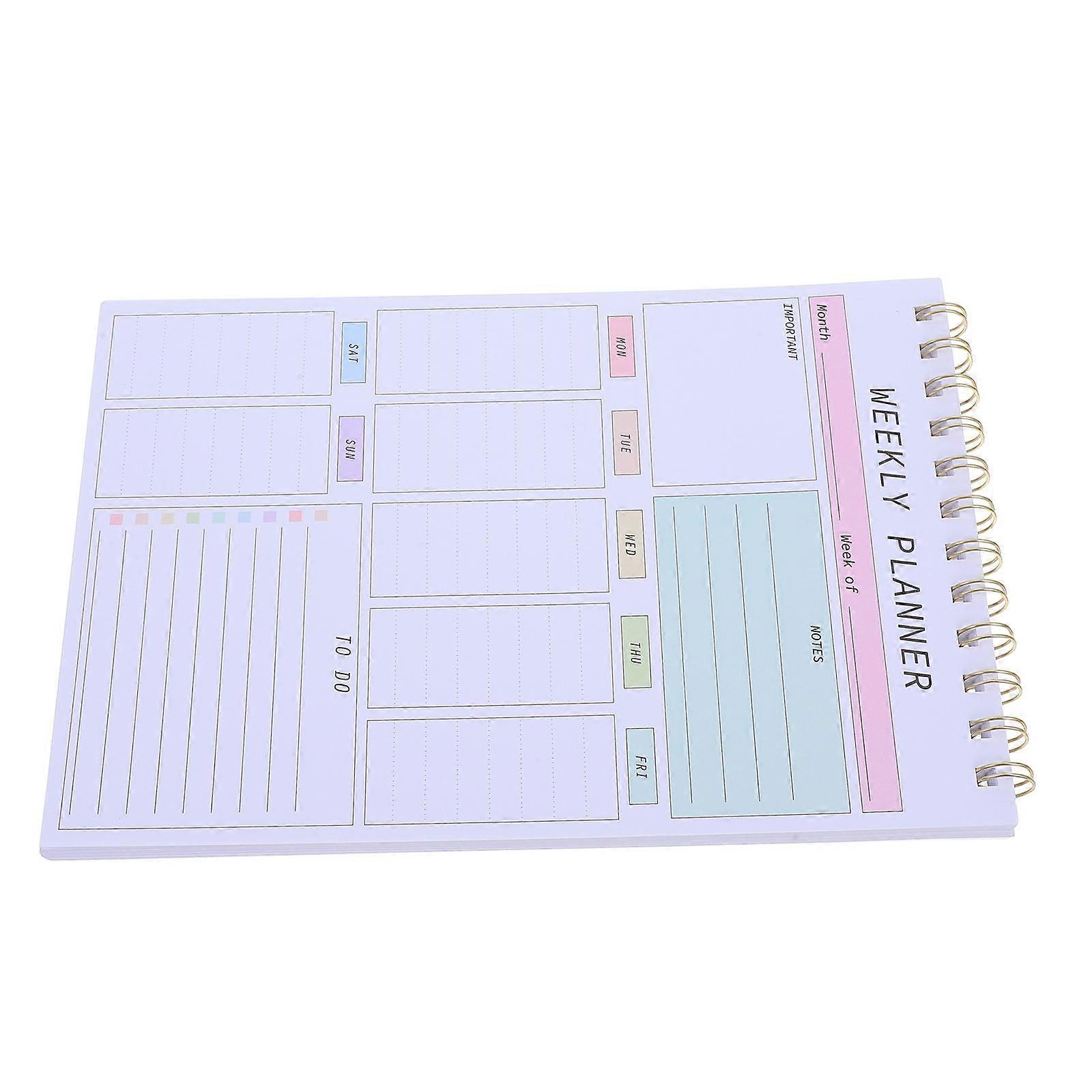 Efficient Weekly Planning Pad for Home Use with Smooth Writing Paper and Elegant Design .5 x 8.5 inches