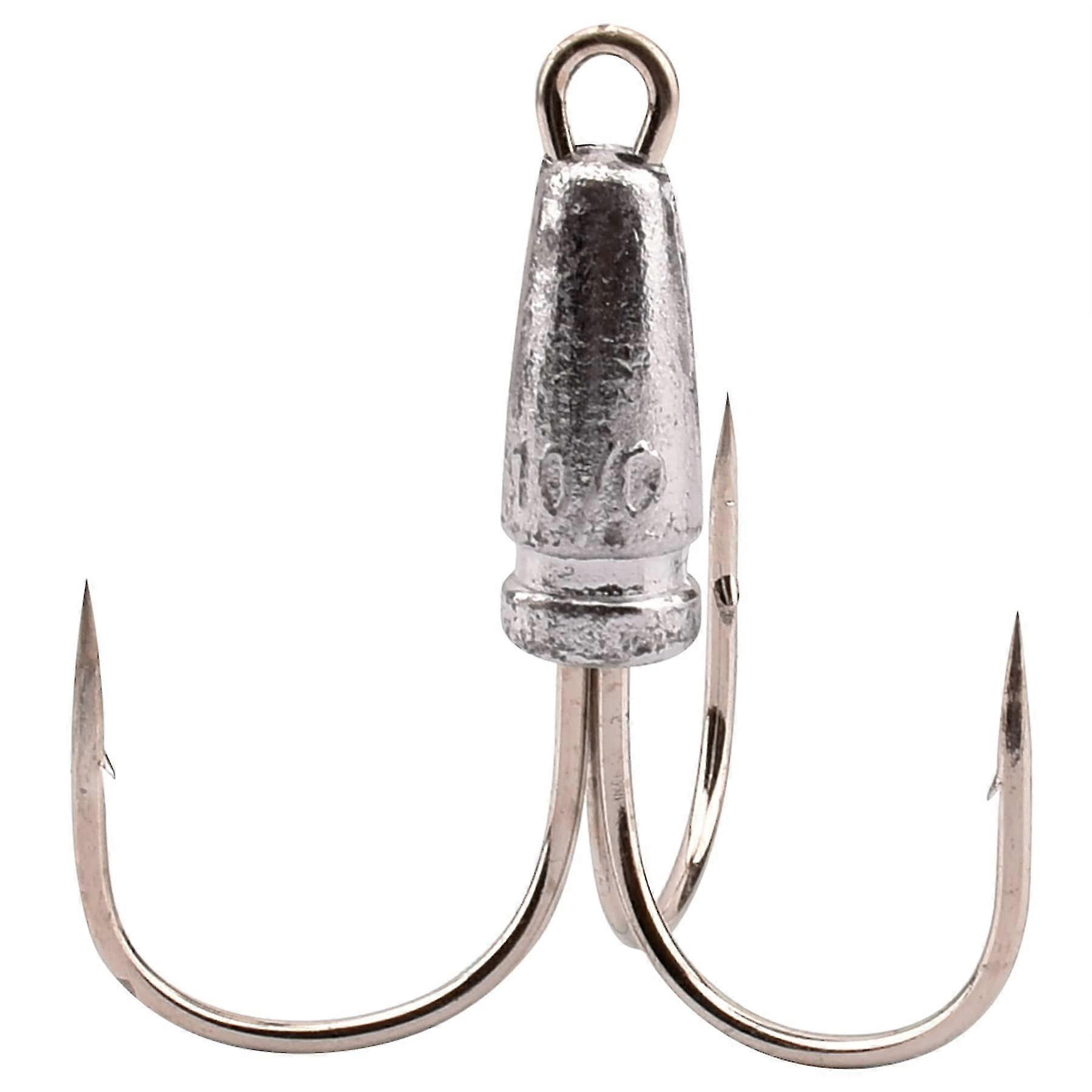 4-Pack Treble Hooks Set (6/0 to 16/0) for Fishing - Durable & Reliable