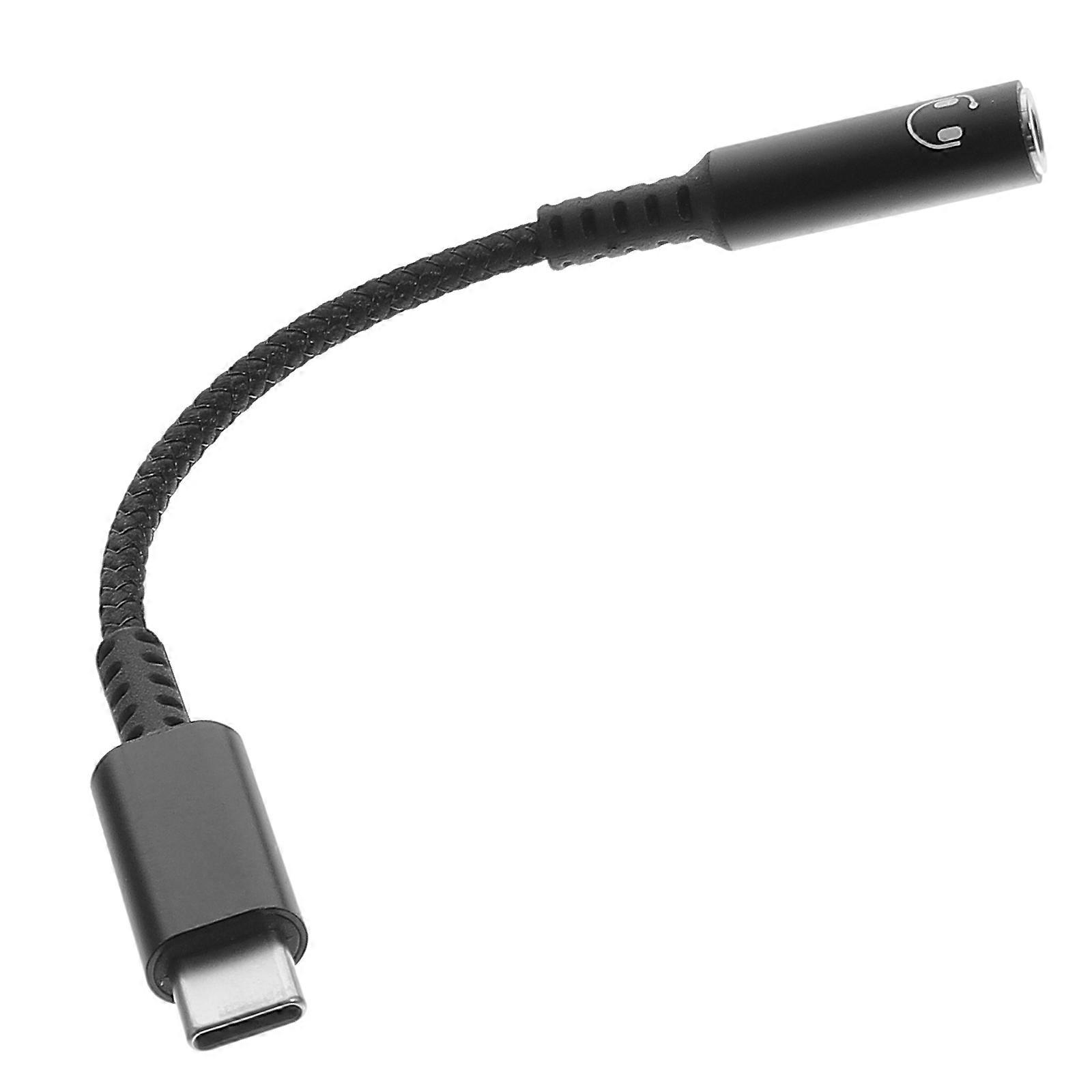 Type C To 3.5Mm Audio Adapter For Stereo Speaker Daily Use Aluminum Nylon 1Set