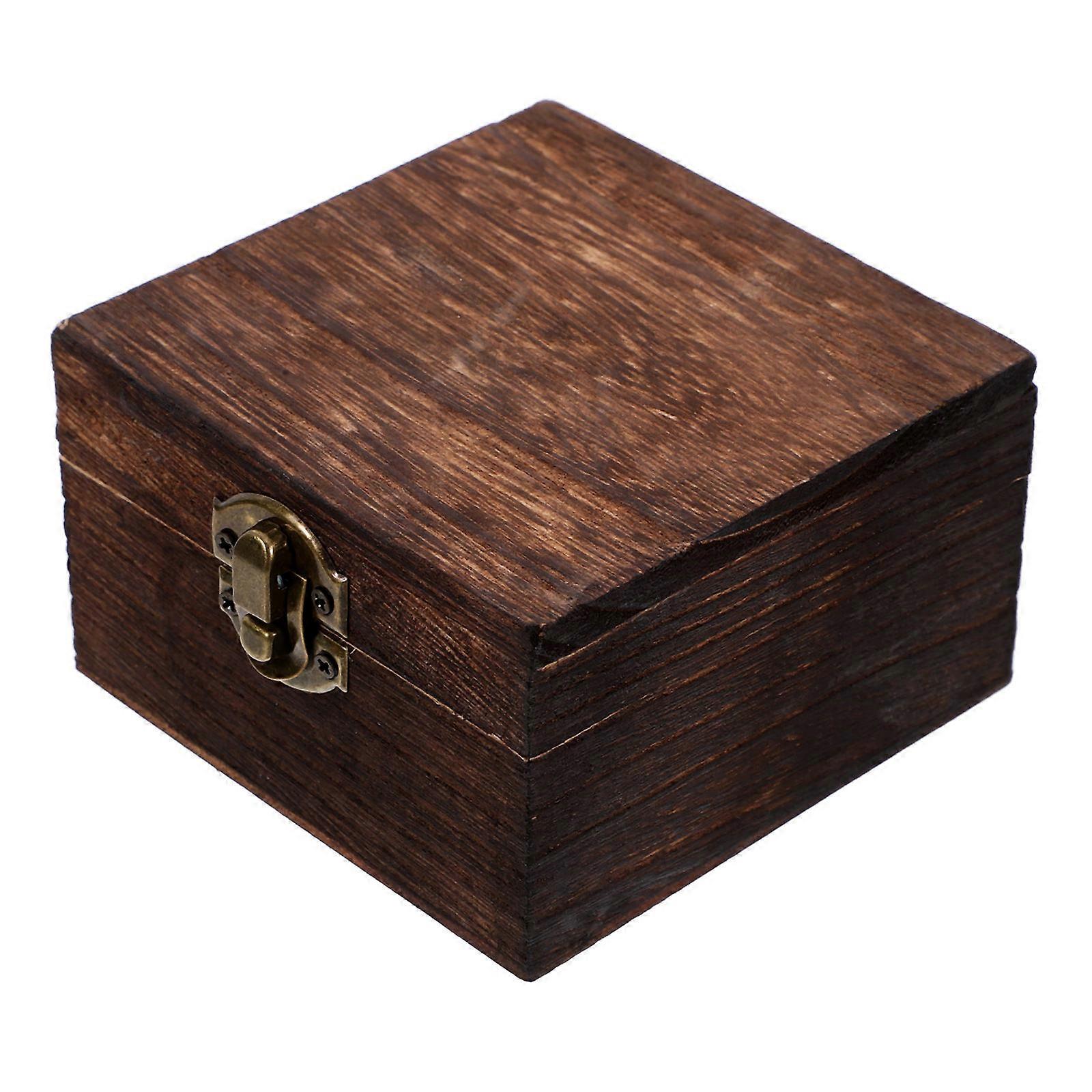 Decorative Rustic Box Wood Jewelry Organizer Key Storage Rectangular Shape 10.00X10.00X6.00CM Lightweight 1Pcs