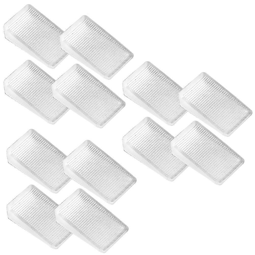 12pcs Durable Transparent Furniture Leveling Shims, Stabilizing Wedges for Tables, Cabinets, and Doors, Stackable, Odor Free Material for Home Use