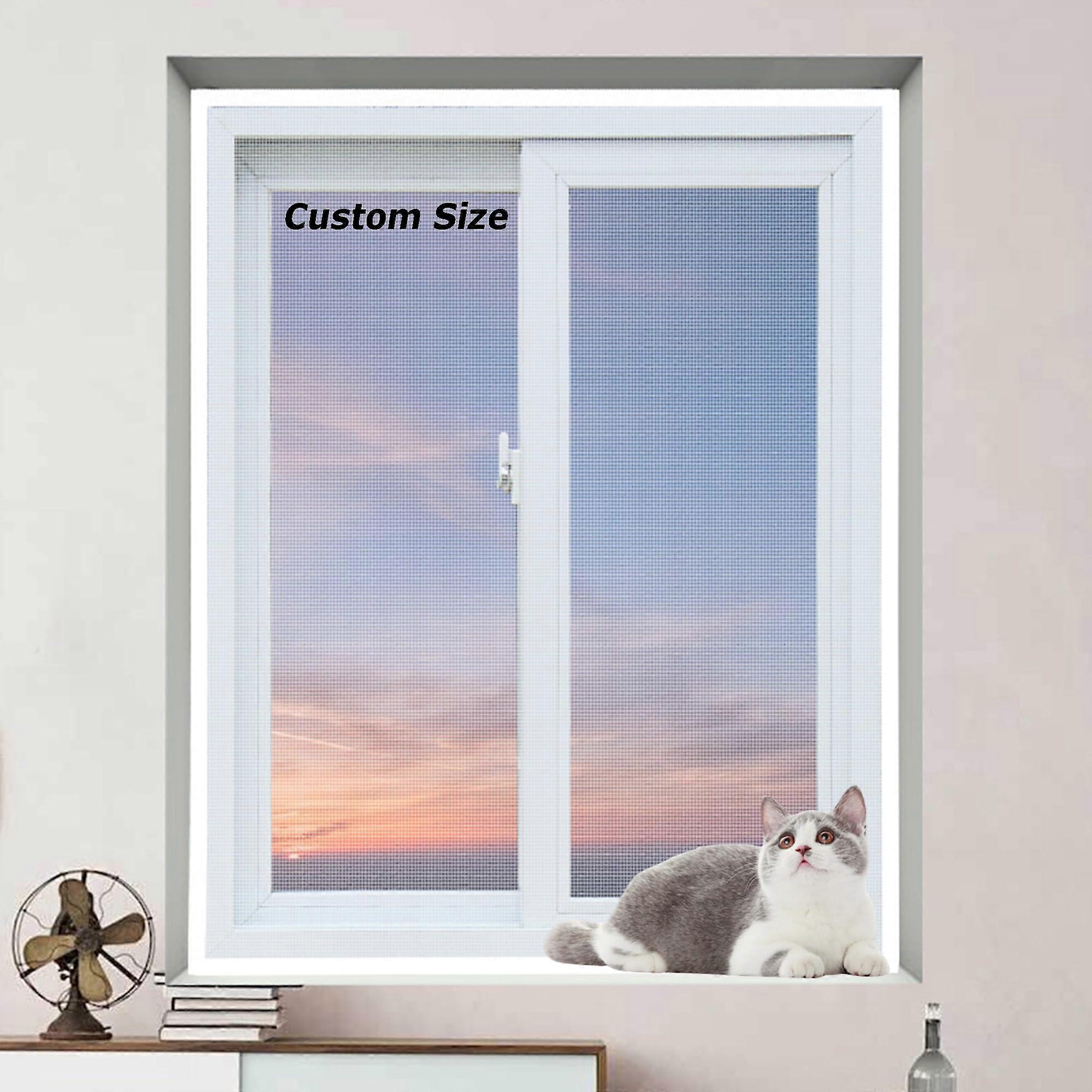 Custom Size Cat Safety Nets, AntiMosquito Insect Fly Screen, Cat Window Net, Cat Window Screen, SelfAdhesive Window Screen for Balcony, Kitchen