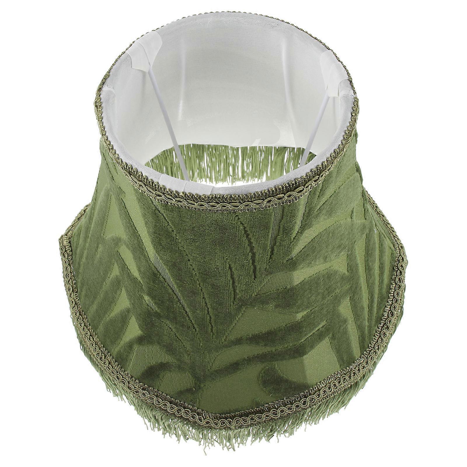 Small Tassel Lampshade Creative Room Use Green 24x19cm 1Set