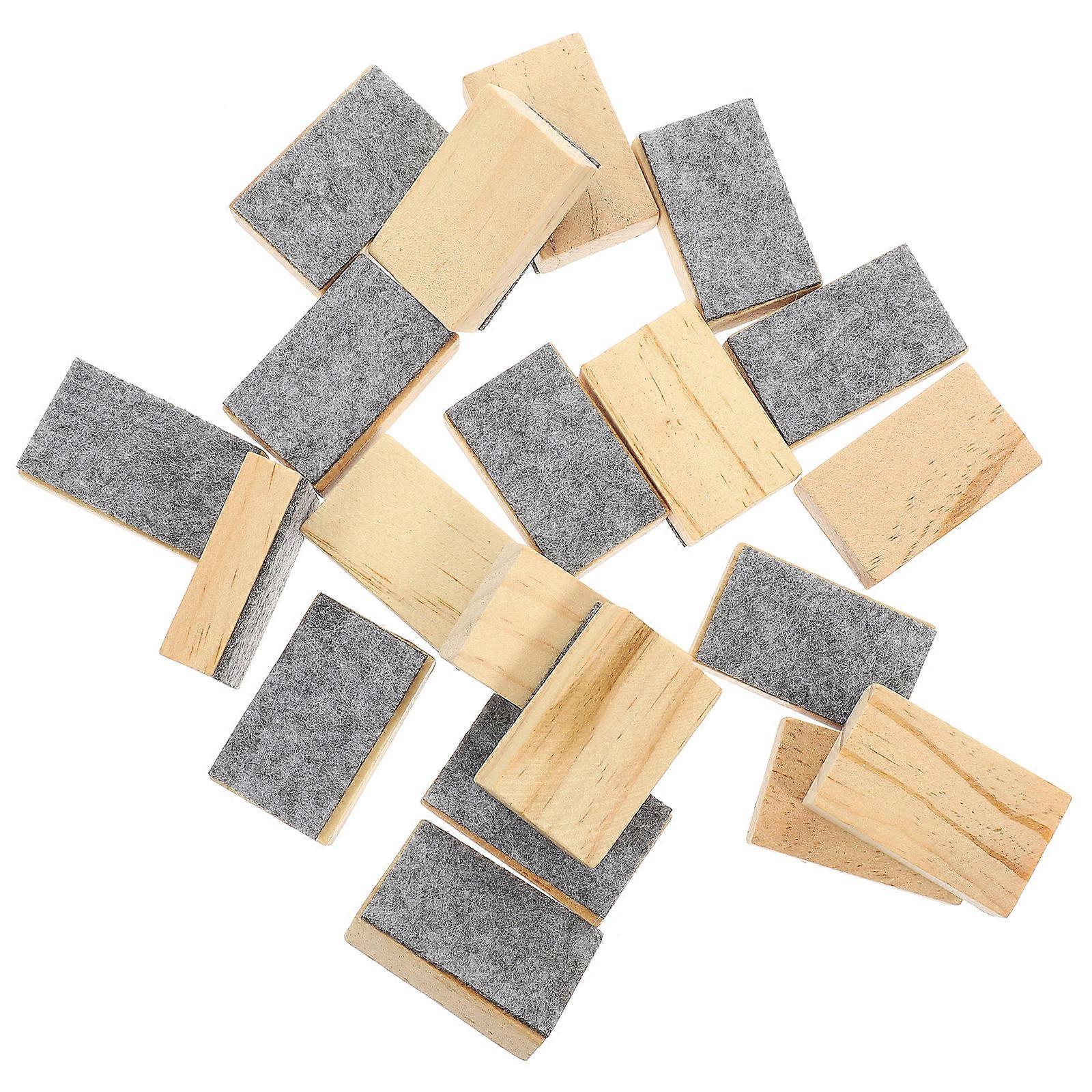 Felt Chalkboard Eraser for Home Use Assorted Color Lightweight Dust Reducing 20 Pieces