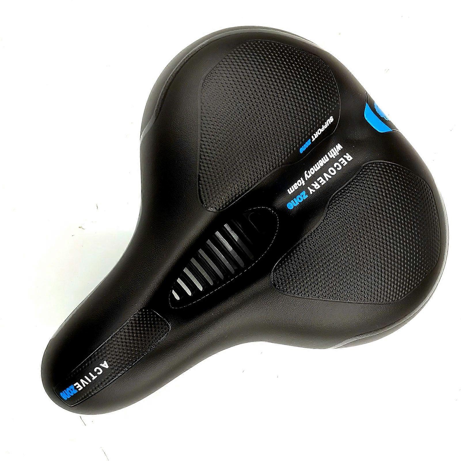 Bike Seat Cushion Elastic Wear Resistant Soft Breathable Mountain Bikes Saddle Pad with Reflective Strips Blue