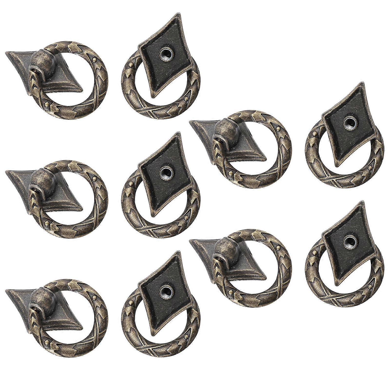10pcs Vintage Drawer Knobs, European Style Pull Handles for Cabinets, Dressers, Cupboards, Durable Hardware, Easy Install, Single Hole Design