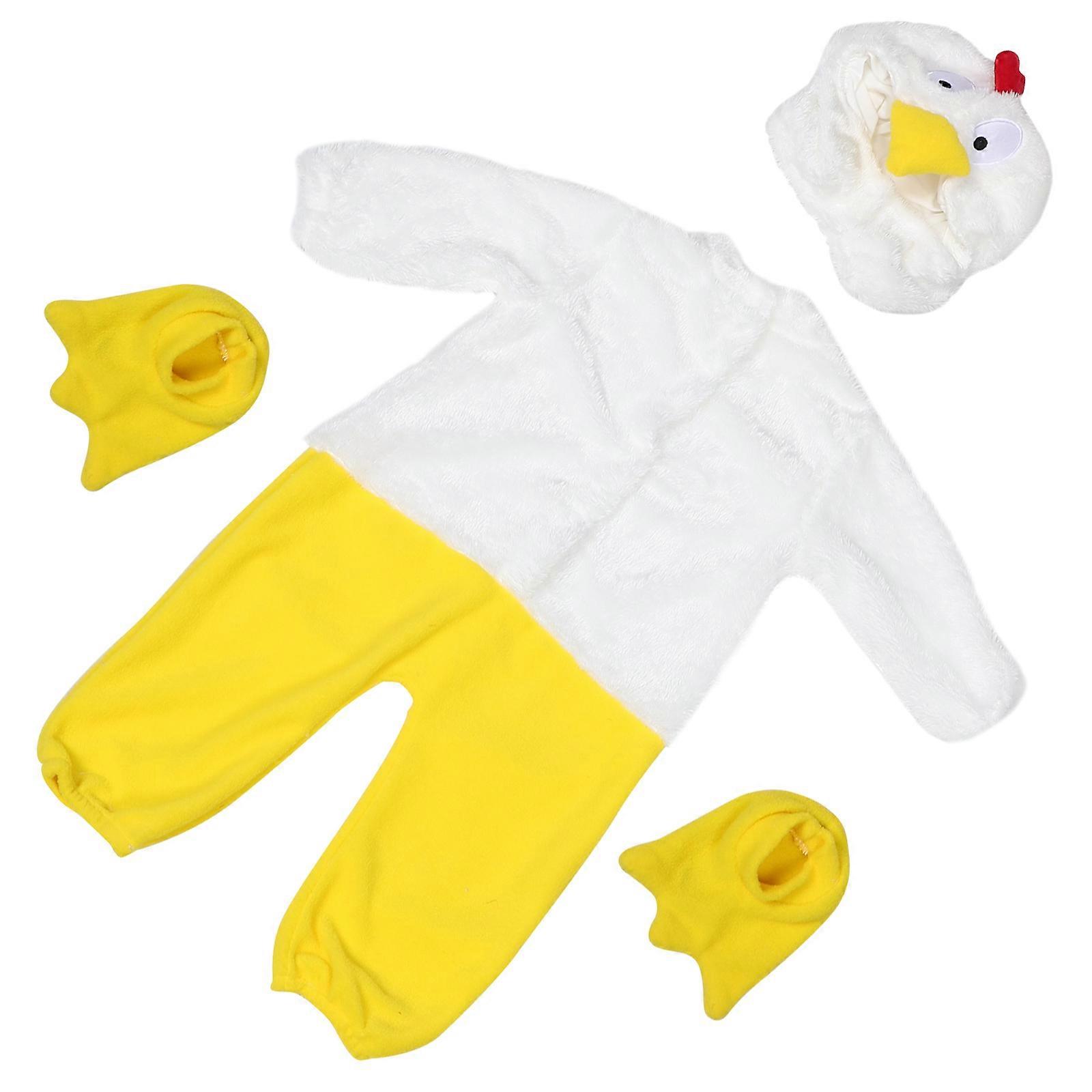 The **Cozy Plush Chick Jumpsuit with Hat and Shoes** is a charming and comfortable outfit designed specifically for newborn girls, perfect for both