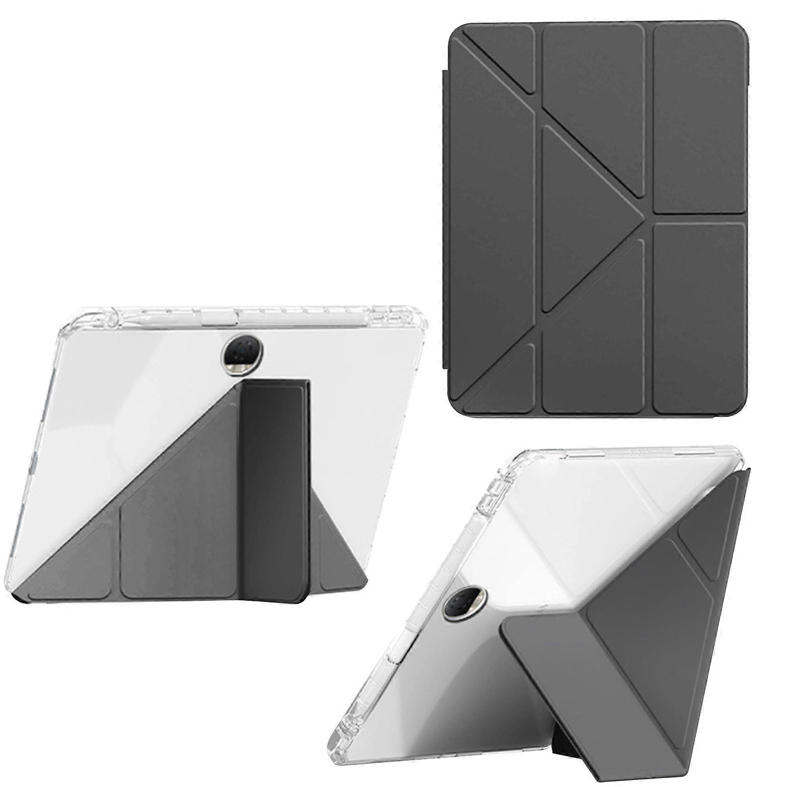 Case Compatible with Honor Pad 9 - Slim Black Multi-Angle Protective Case with Transparent Acrylic Back and Pen Holder