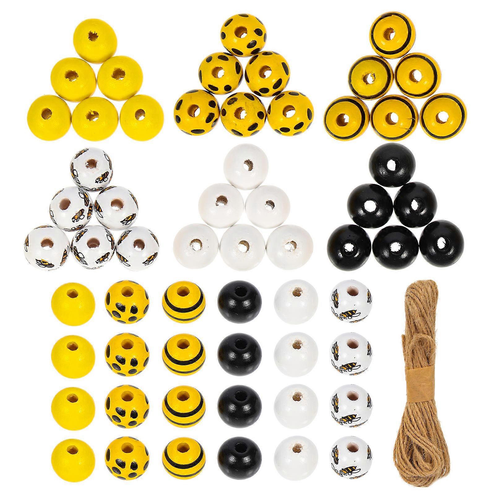 Wooden Beads for DIY Crafts 240Pcs Round Spacer Beads in Assorted Color for Garland Making