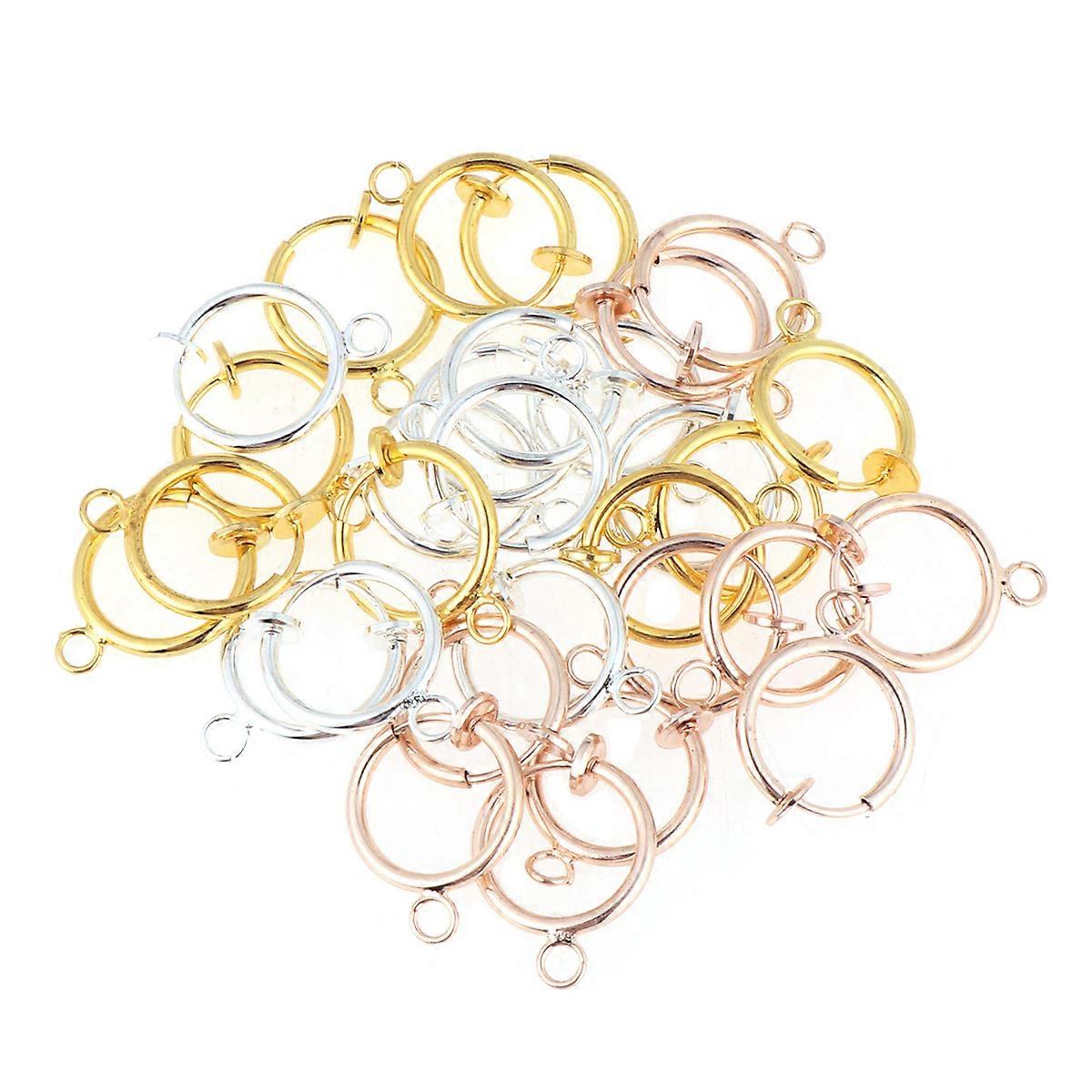 30 Pieces Assorted Color Metal Earring Hooks for DIY Accessories Comfortable and Durable 0.5 Inch