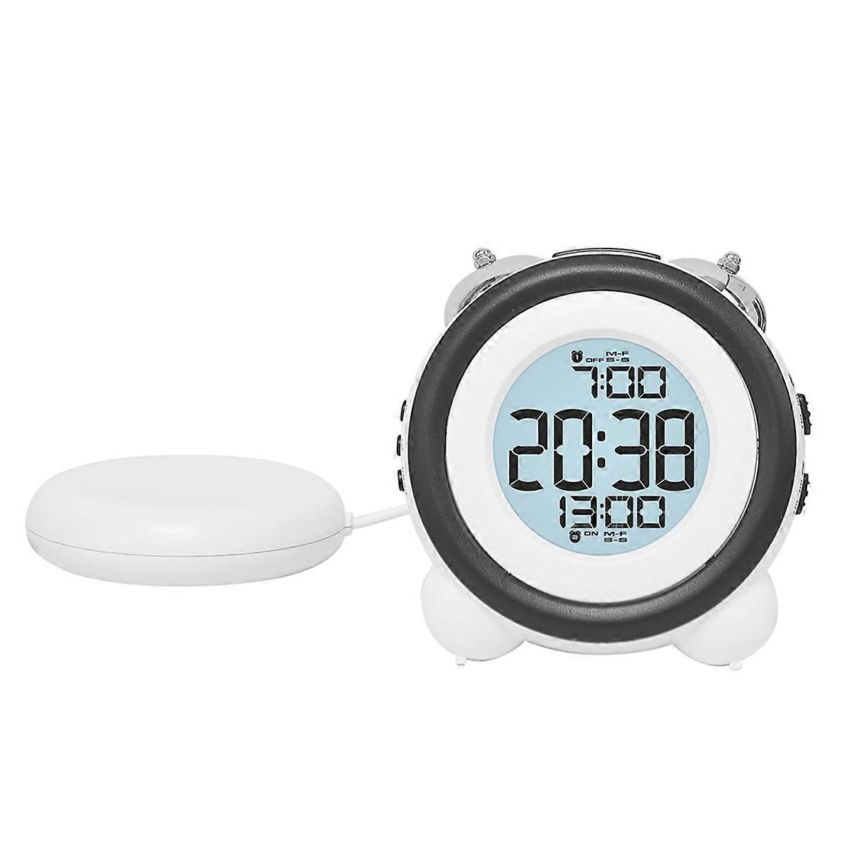 Super Loud Vibration Alarm Clock with Vibrator White