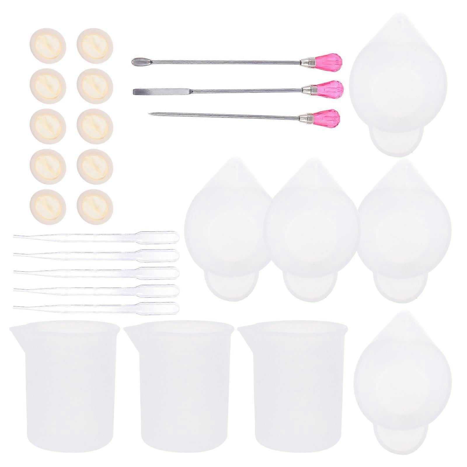 1 Set DIY Epoxy Mixing Tools Kit Includes Droppers Cups and Stirring Sticks