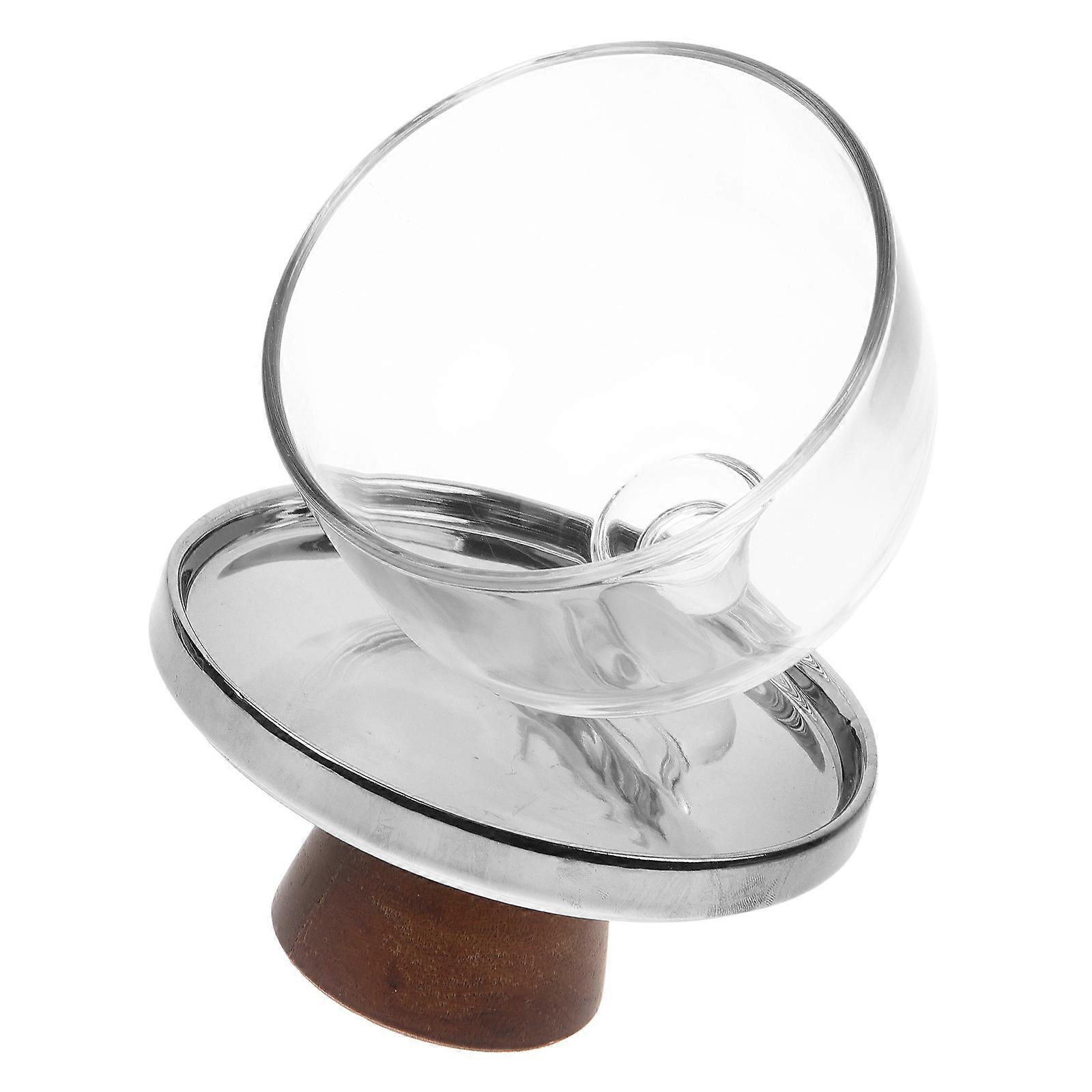Covered Cake Stand with Glass Dome and Wood Base for Elegant Dessert Display