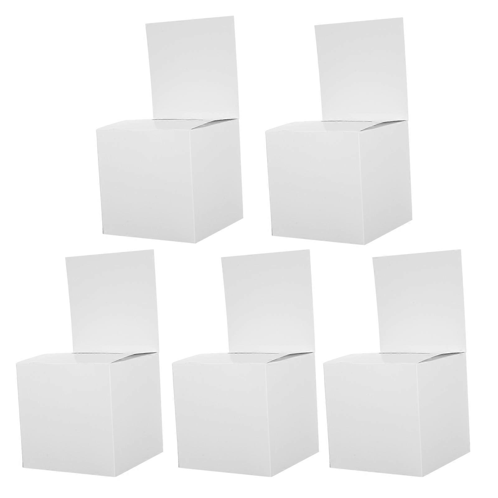 Portable Ballot Box 5Set White Foldable Design Conference Room Use Effective Donation Collection